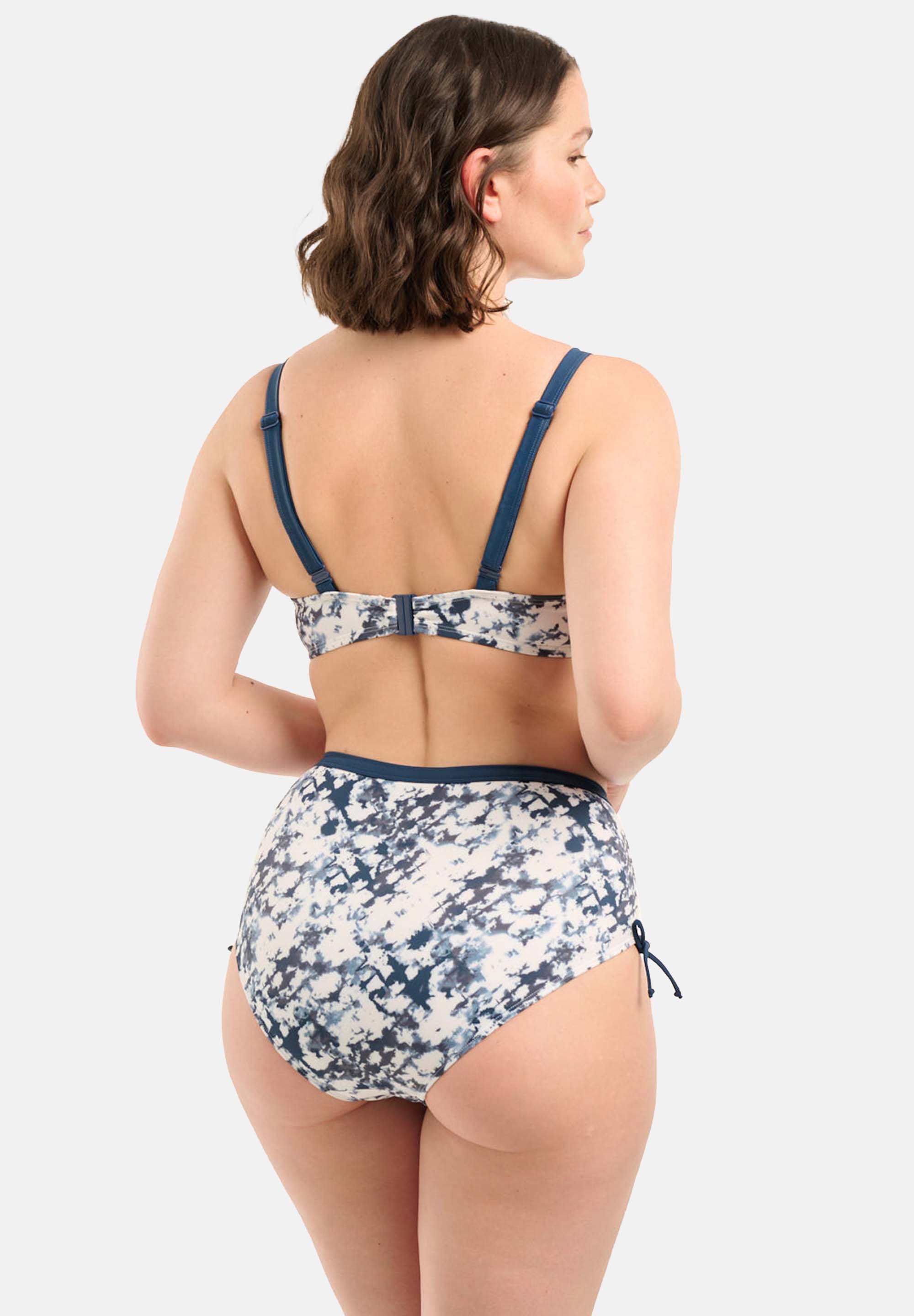 High waisted swim briefs All in the details Tie &amp; Dye Blue