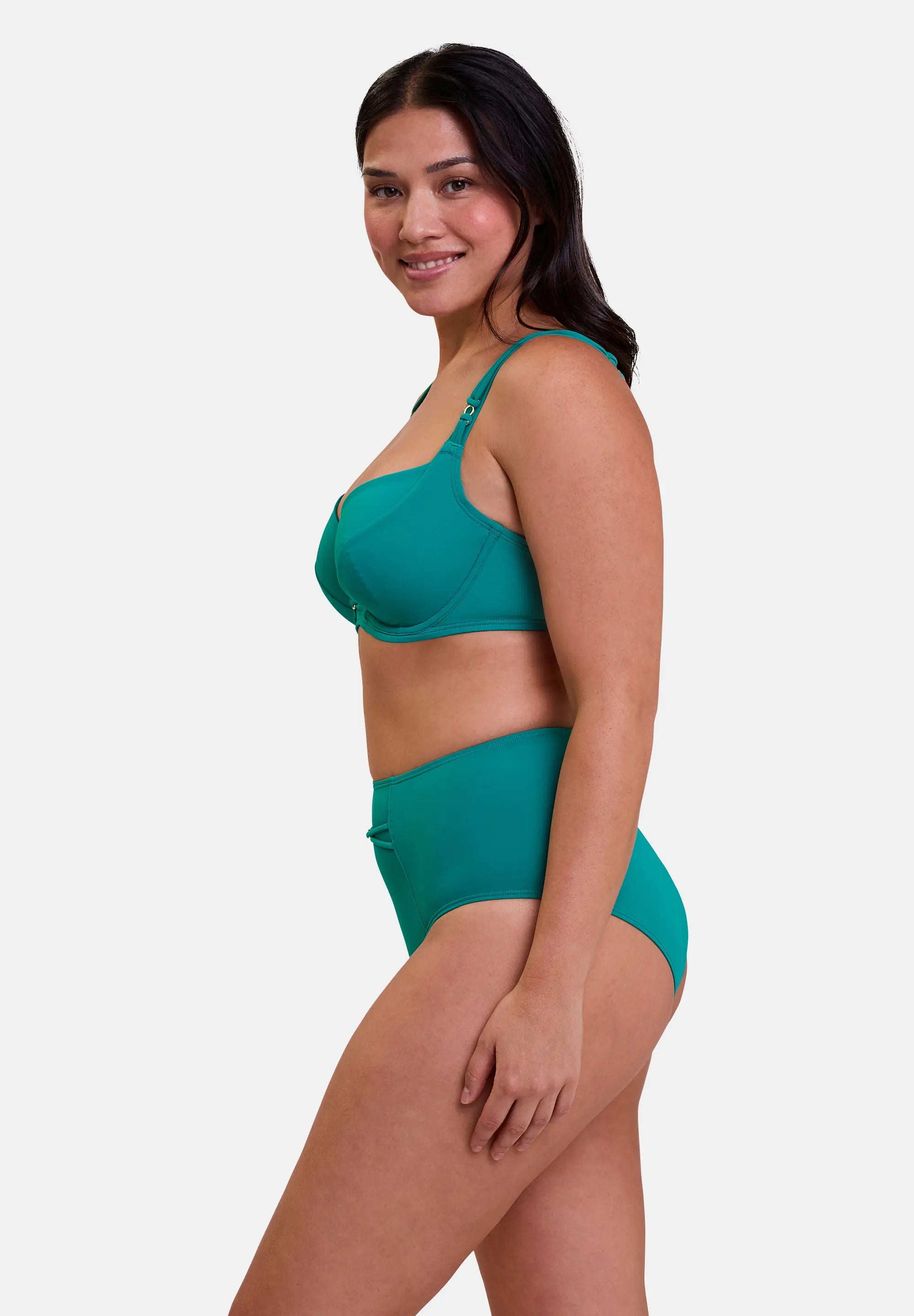 High-waisted swim briefs Moorea Blue Gazon