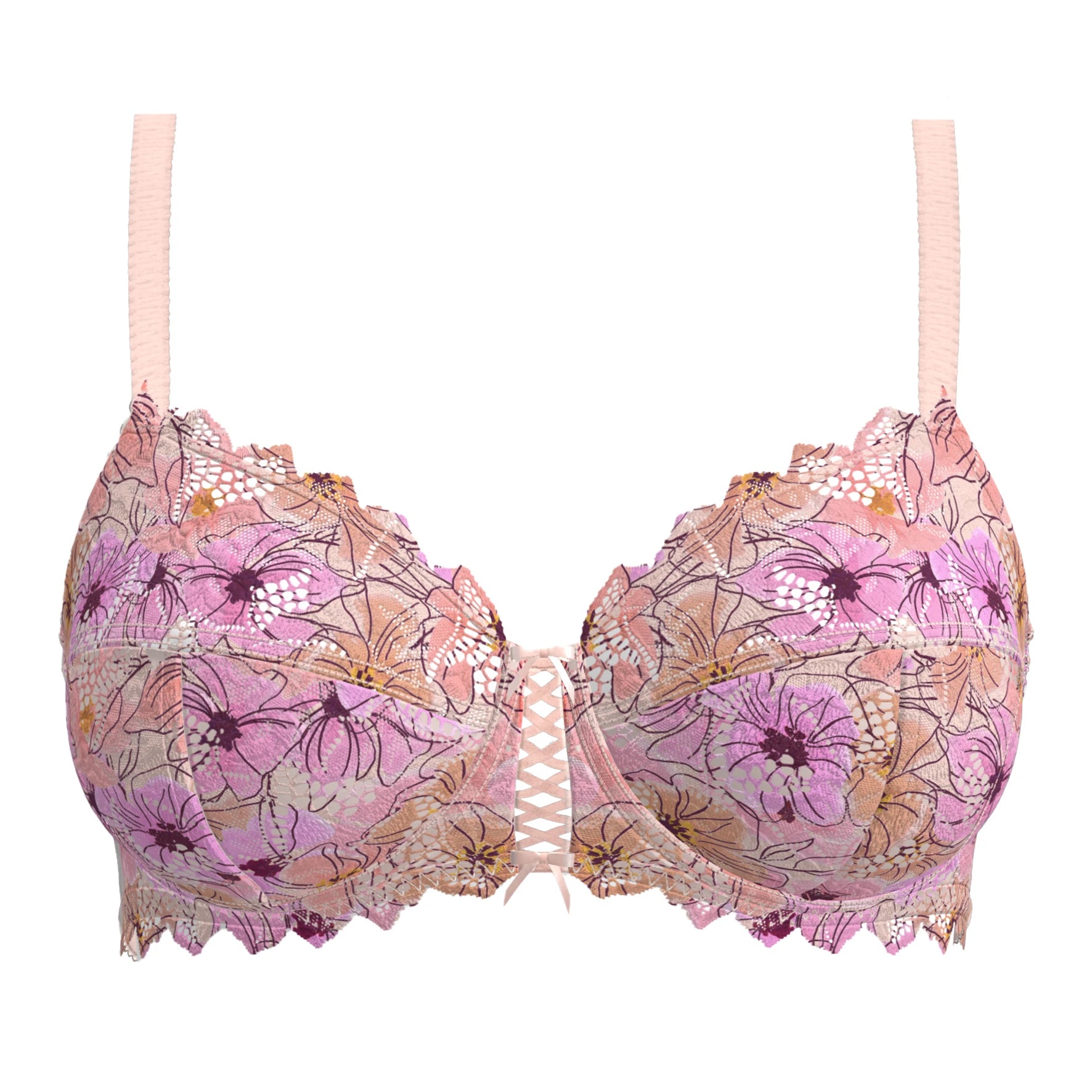 Soutien-gorge de la gamme Arum Mosaïc - vue de face - collection AH26