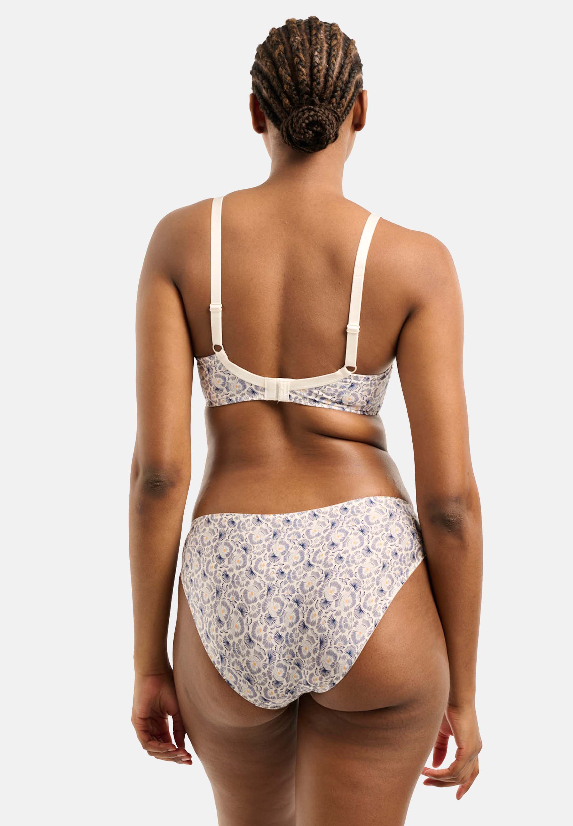 Complice Full Cup Bra Floral Print Ivory / Blue