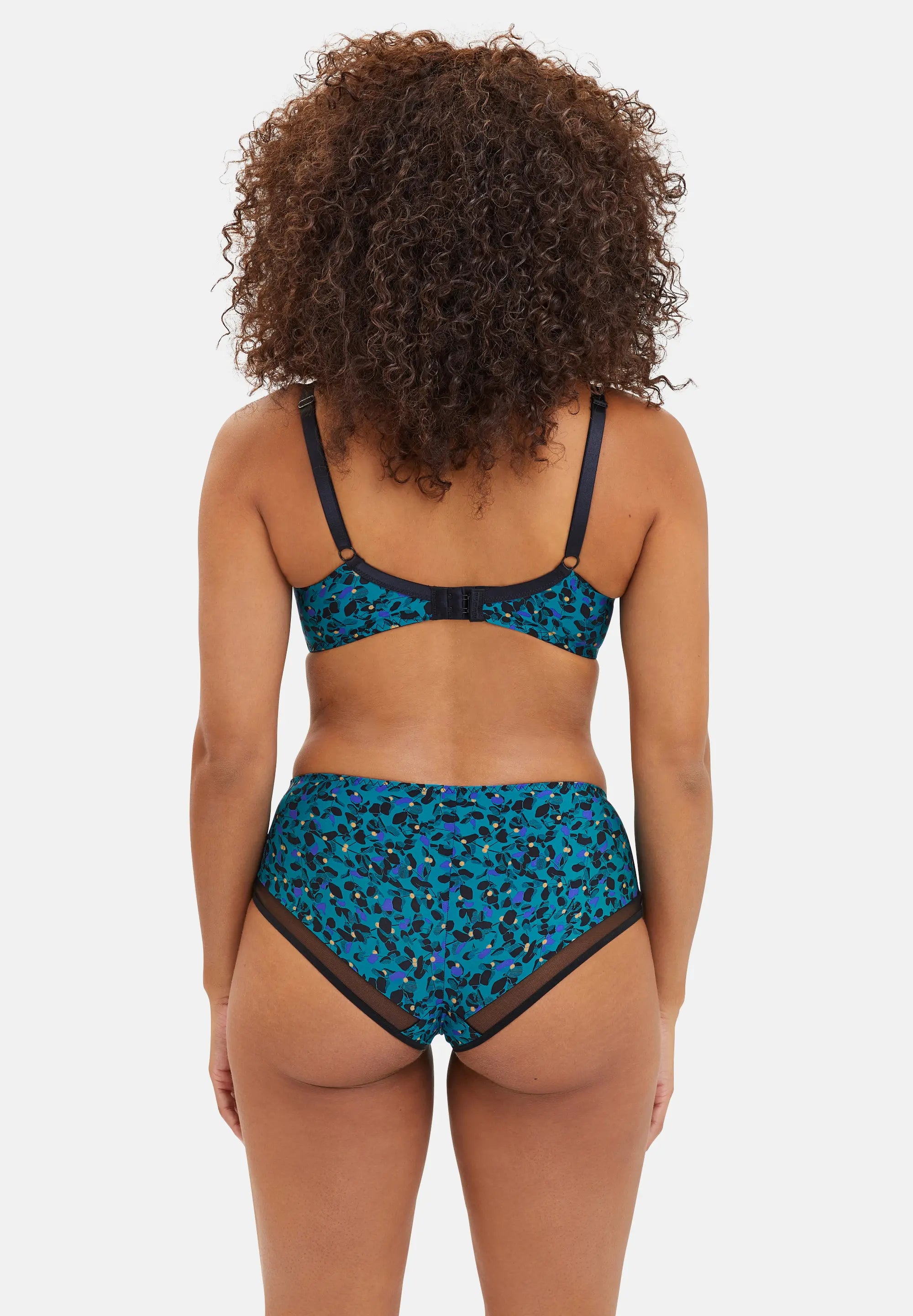 Full Cup Bra Complice Floral Print Emerald Blue