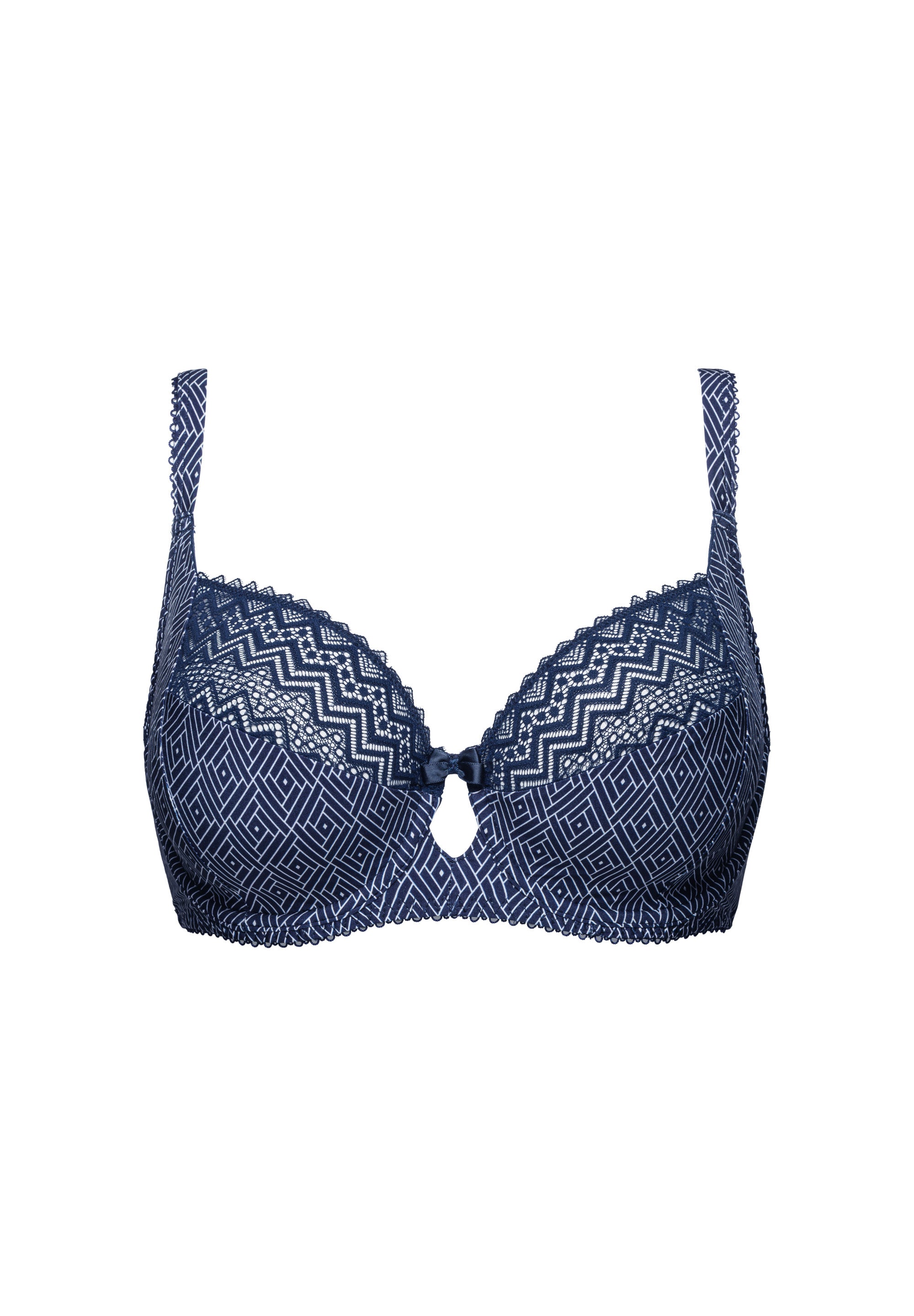 Candice Full Cup Bra Navy Blue Graphic Print
