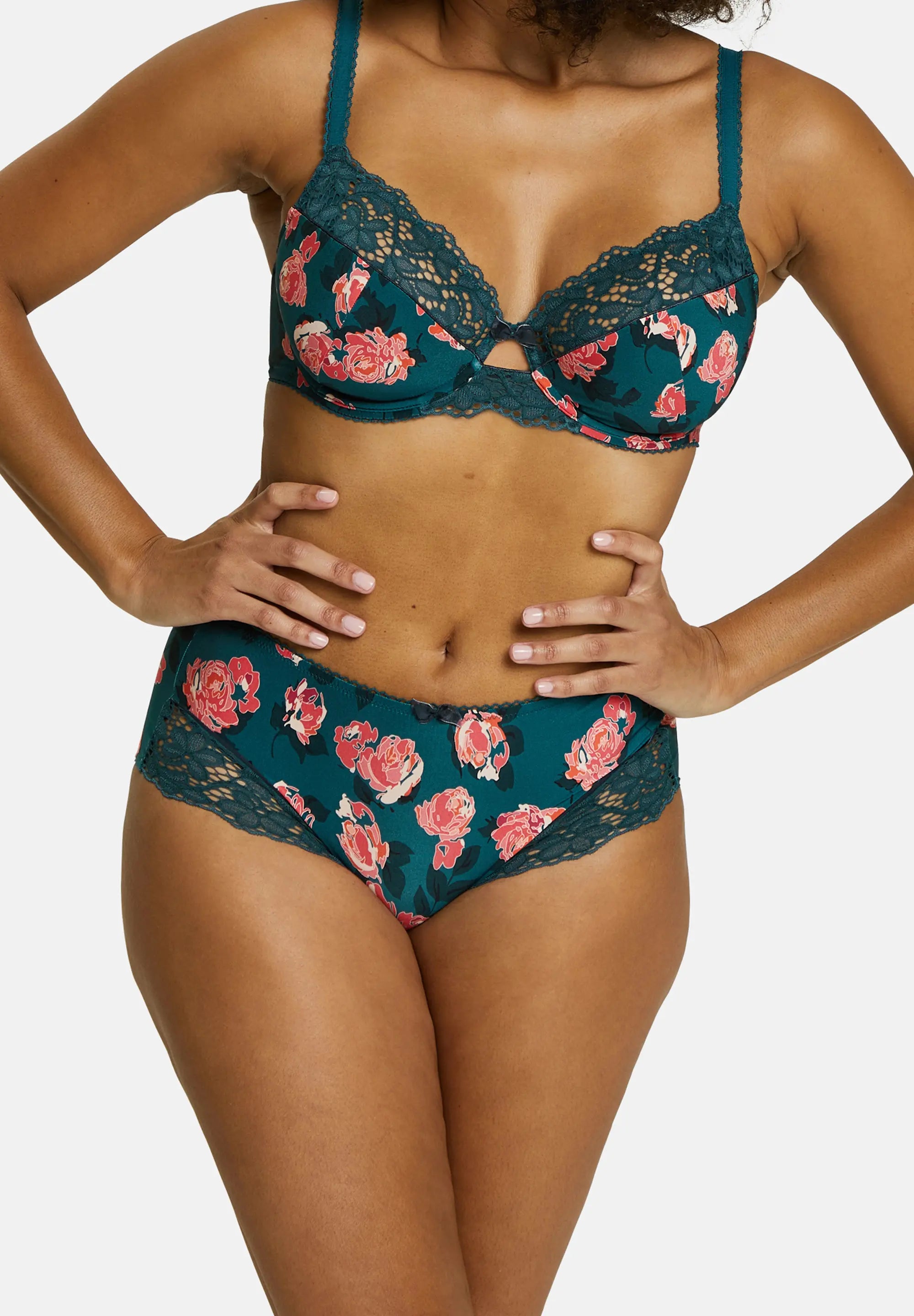 Sujetador clásico Tiffany Estampado Flores Verde Balsam