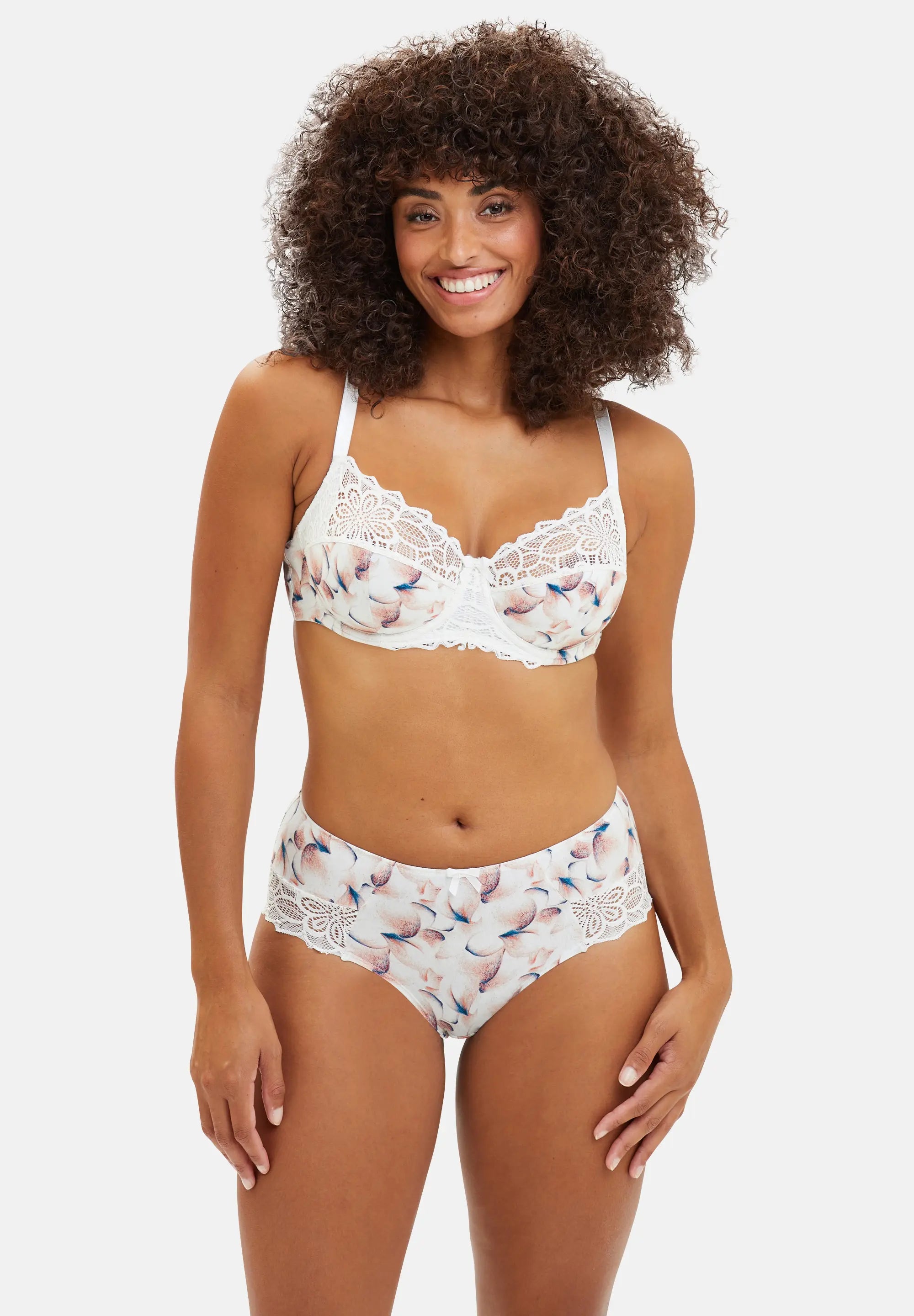 Full Cup Bra Flora Pastel Poesie Print