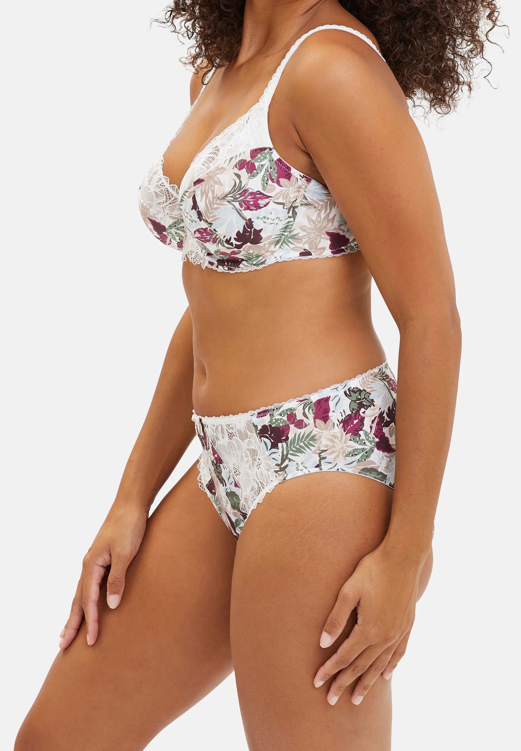 Soutien-gorge emboîtant Mathilde Imprimé Végétal Jungle Ivoire