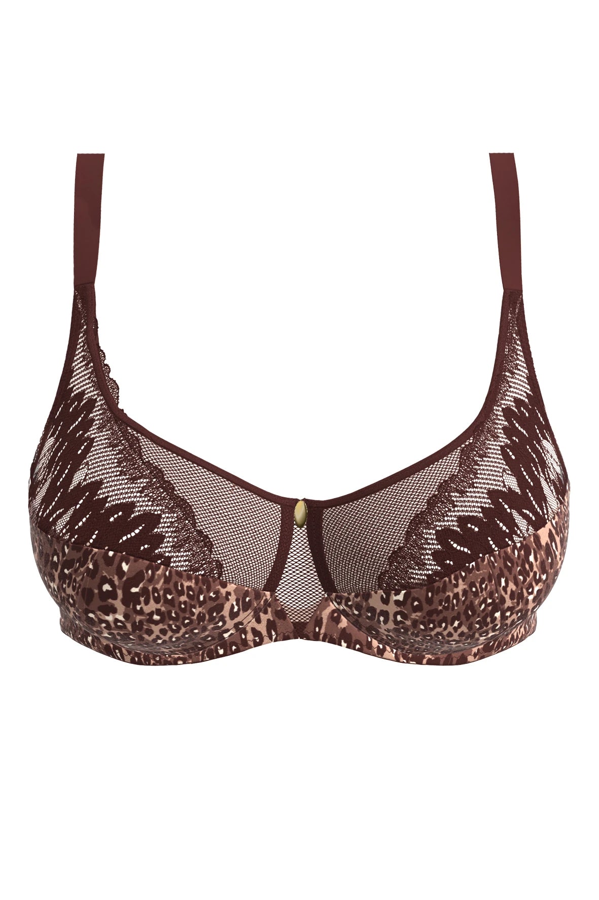 Soutien-gorge emboîtant Naia Guépard Chocolat