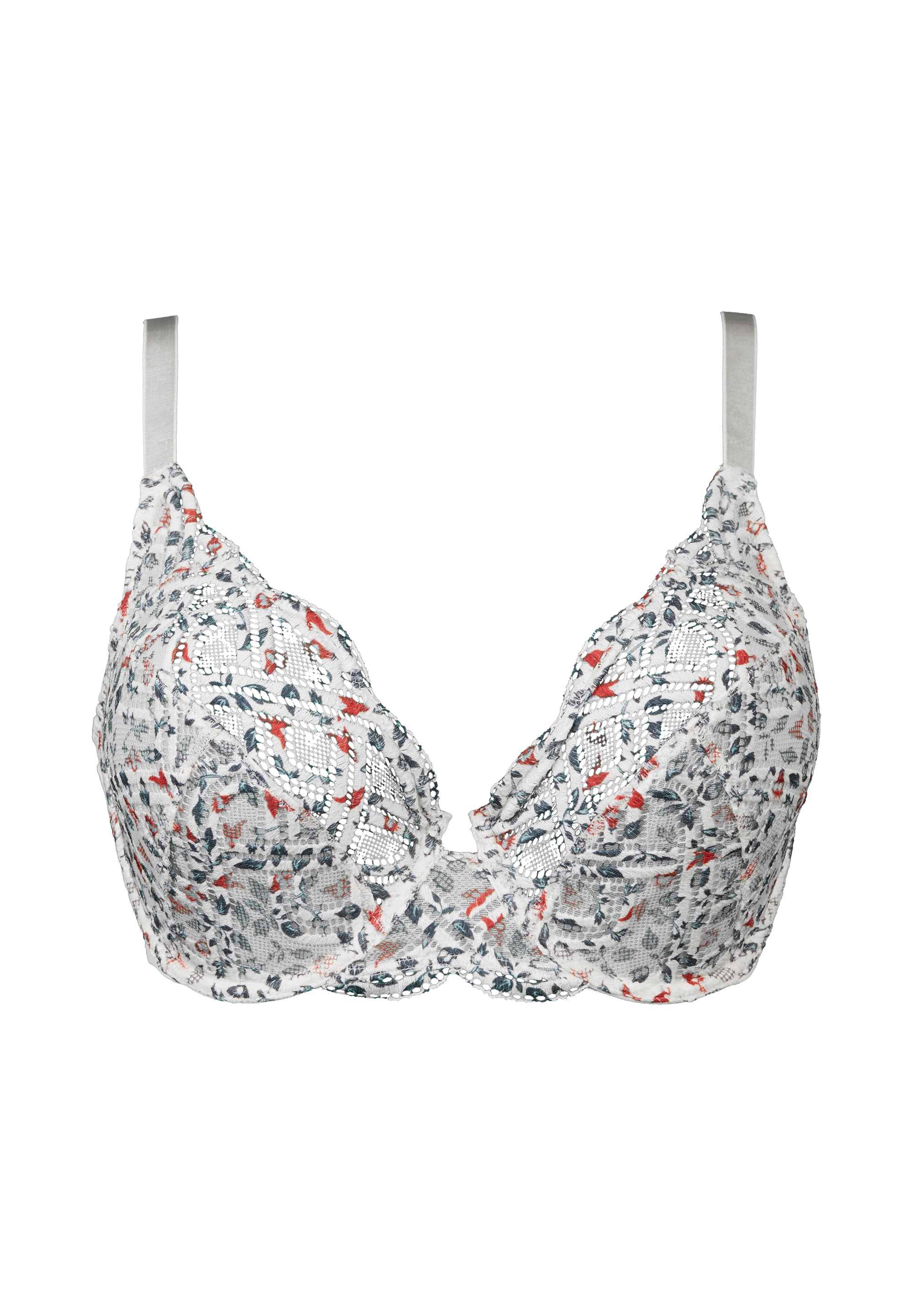 Elise Fantaisy Liberty Print Full Cup Bra Ivory And Cabernet