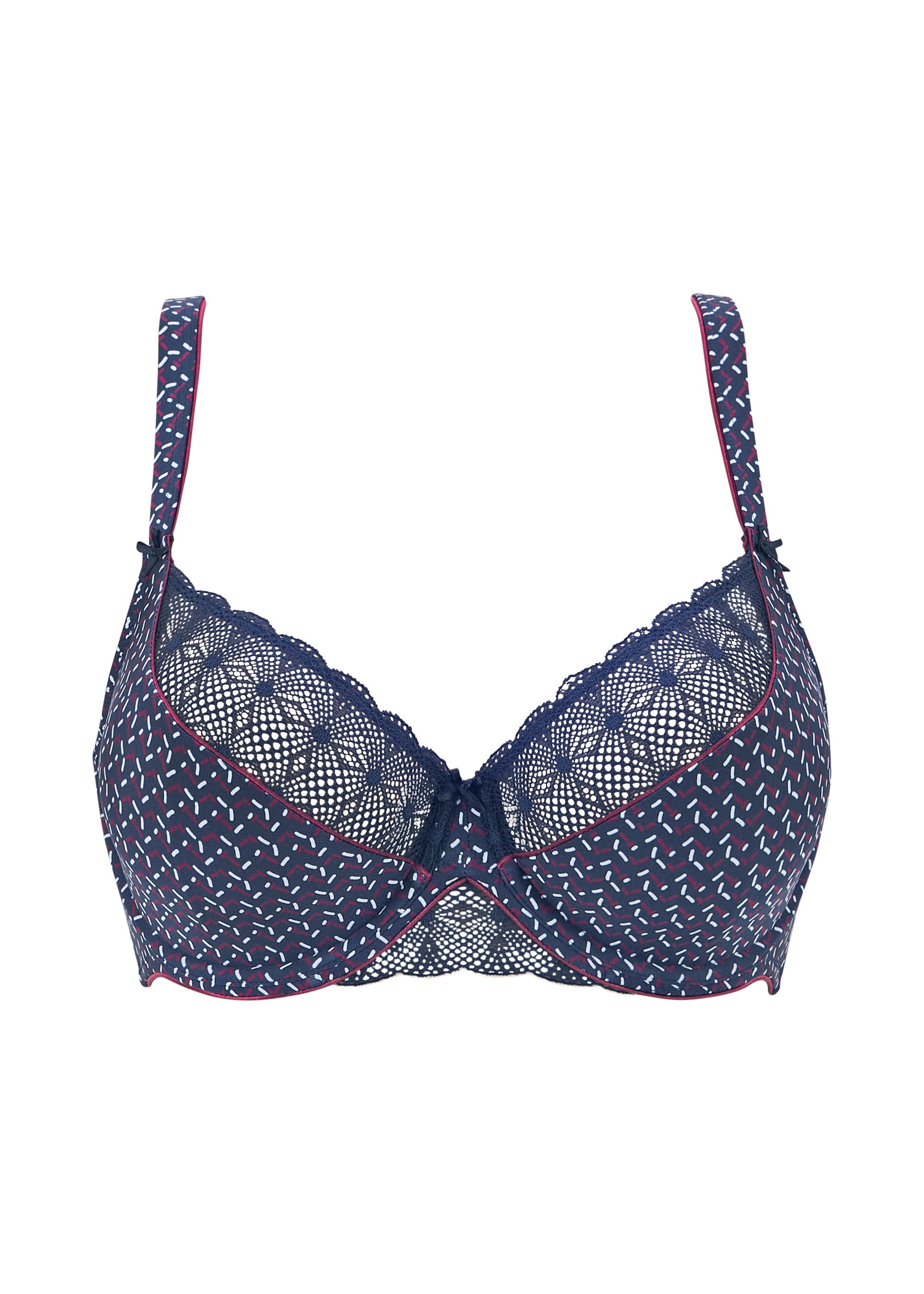 Eleanore Full Cup Bra Blue &amp; Red Graphic Print