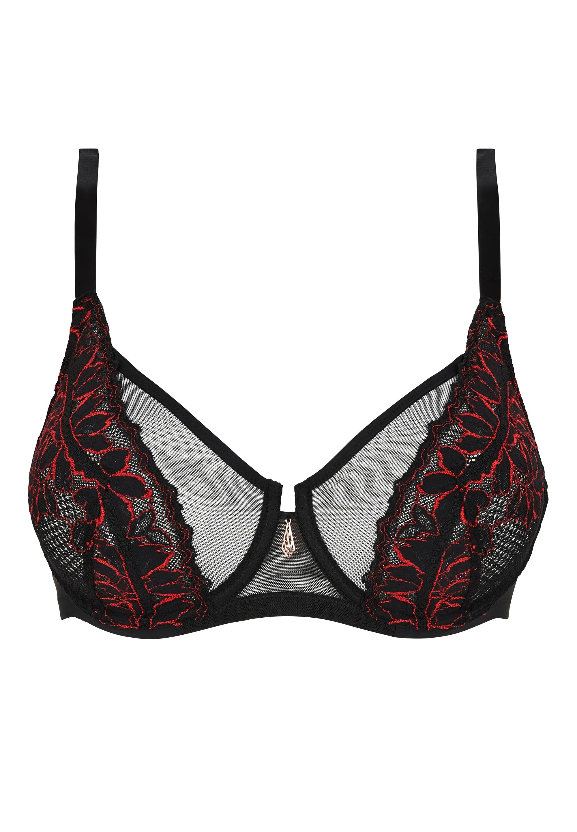 Soutien-gorge corbeille Mélodie Noir & Rouge
