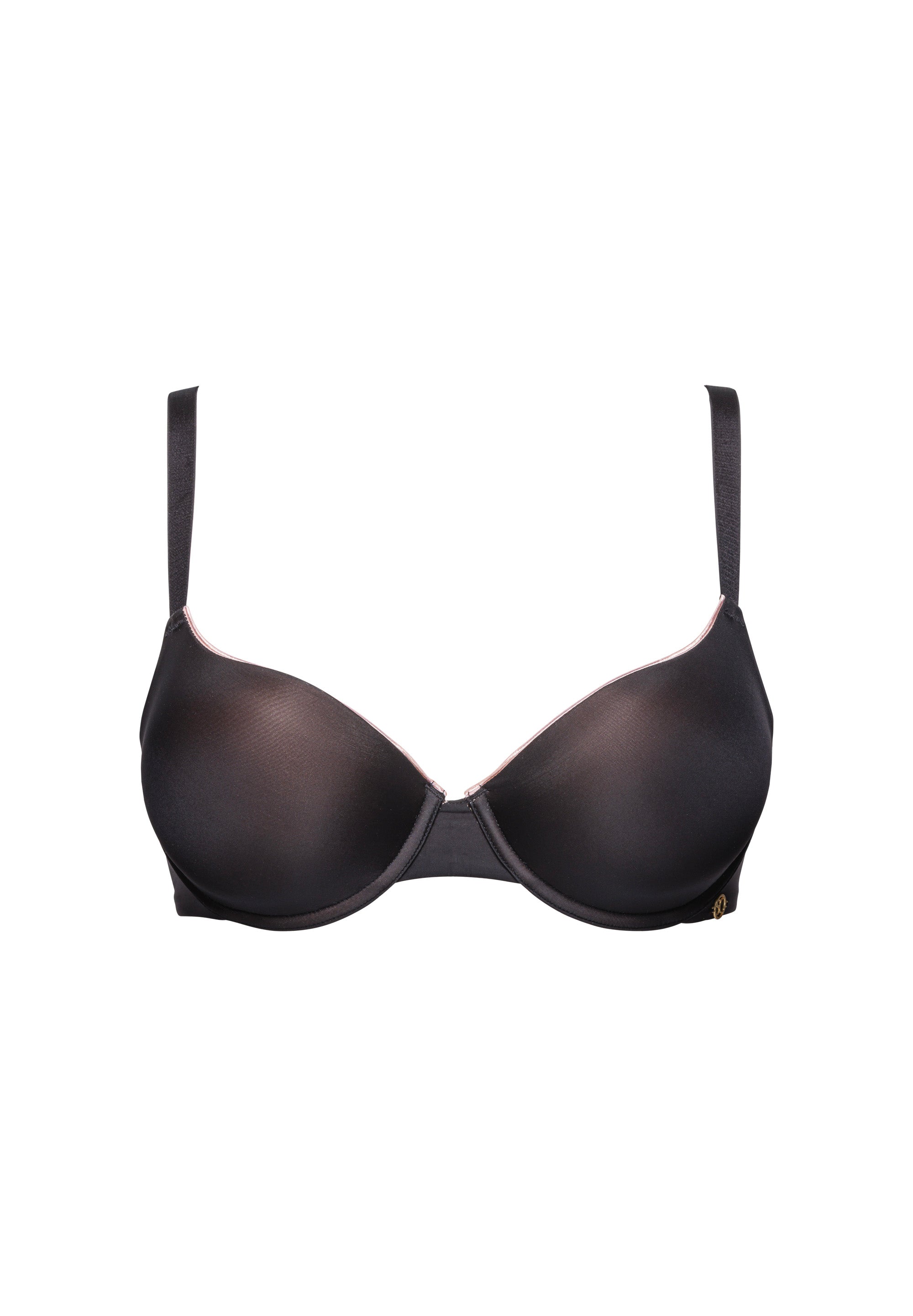 Half cup bra with Unseen cups Black / Blush