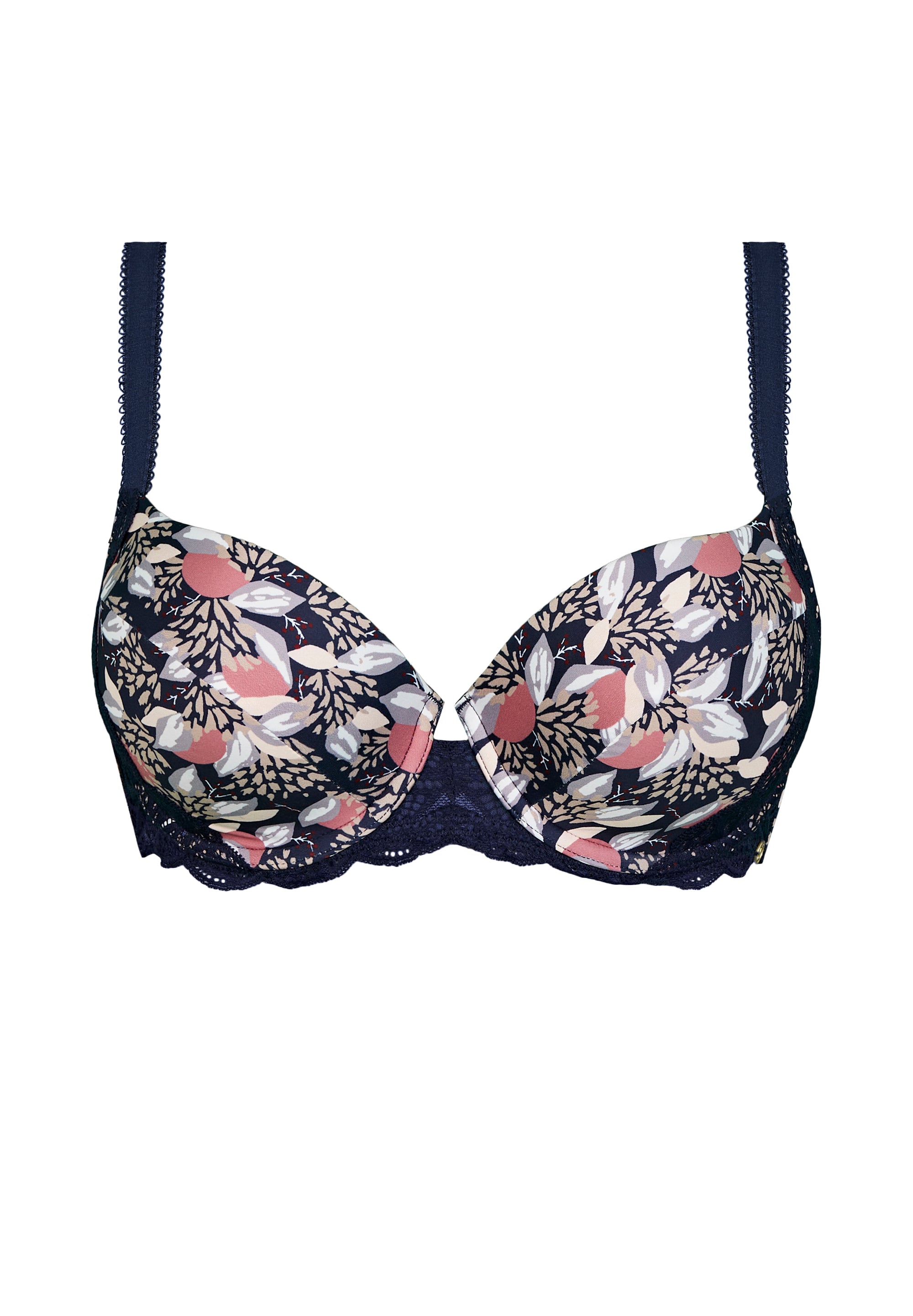 Half cup bra with cups Ariane Fantaisy Printed Navy Blue