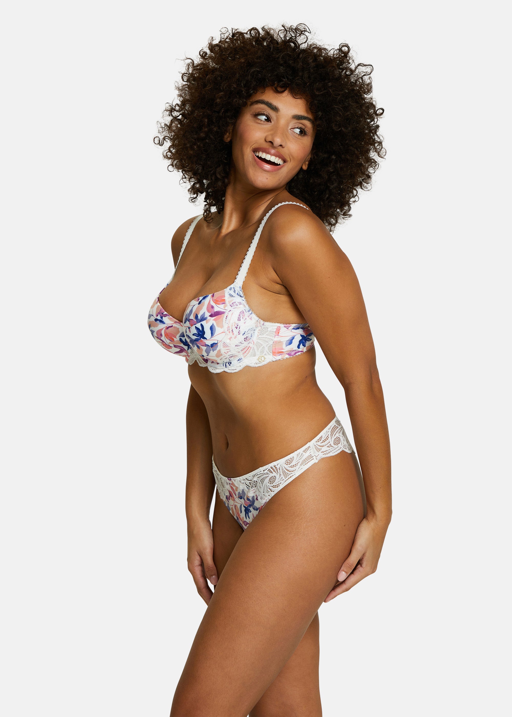 Half cup bra with cups Ariane Fantaisy Florale