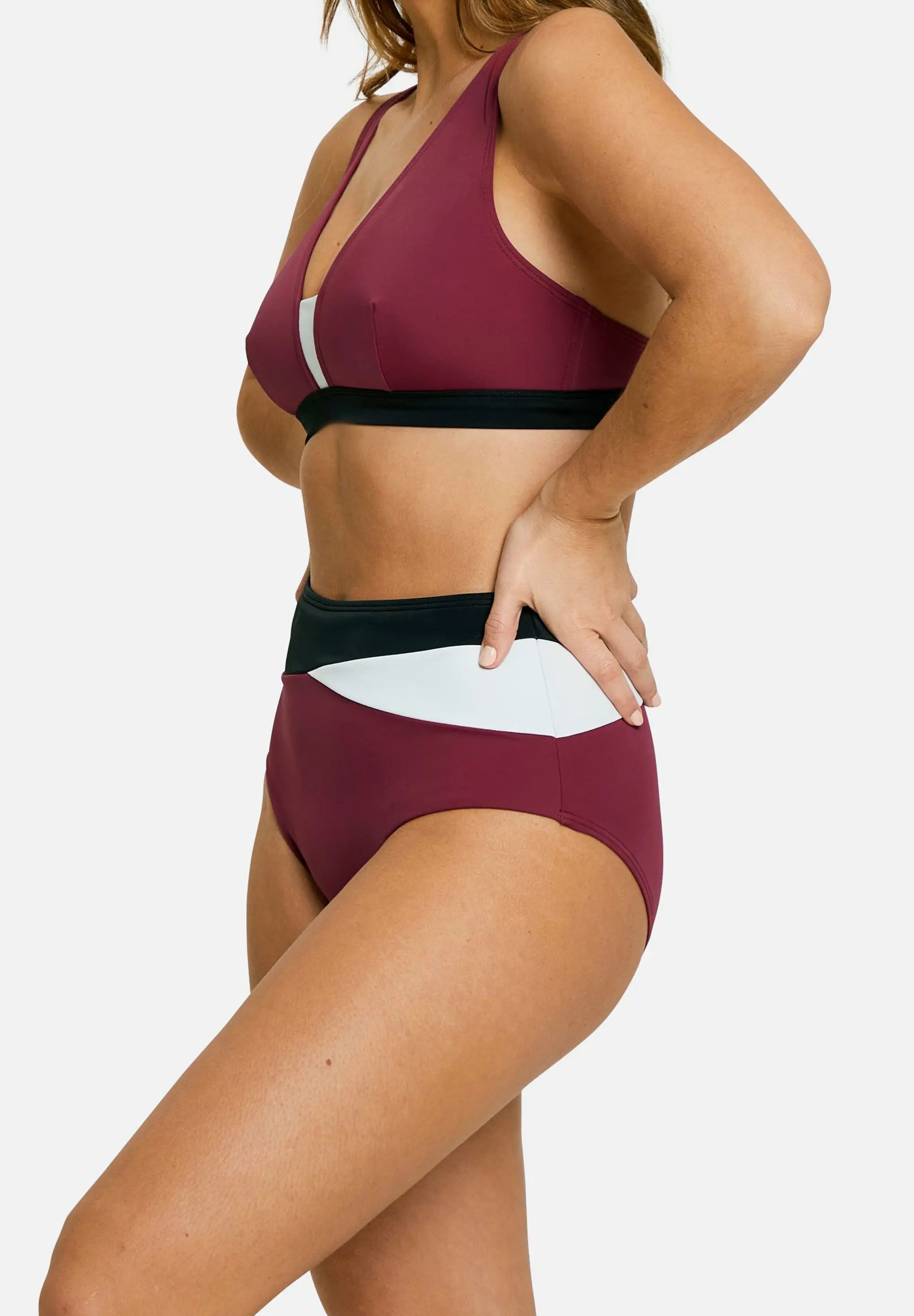 Triangel Bikinitop Beyond the Beach Colorblock Pruim