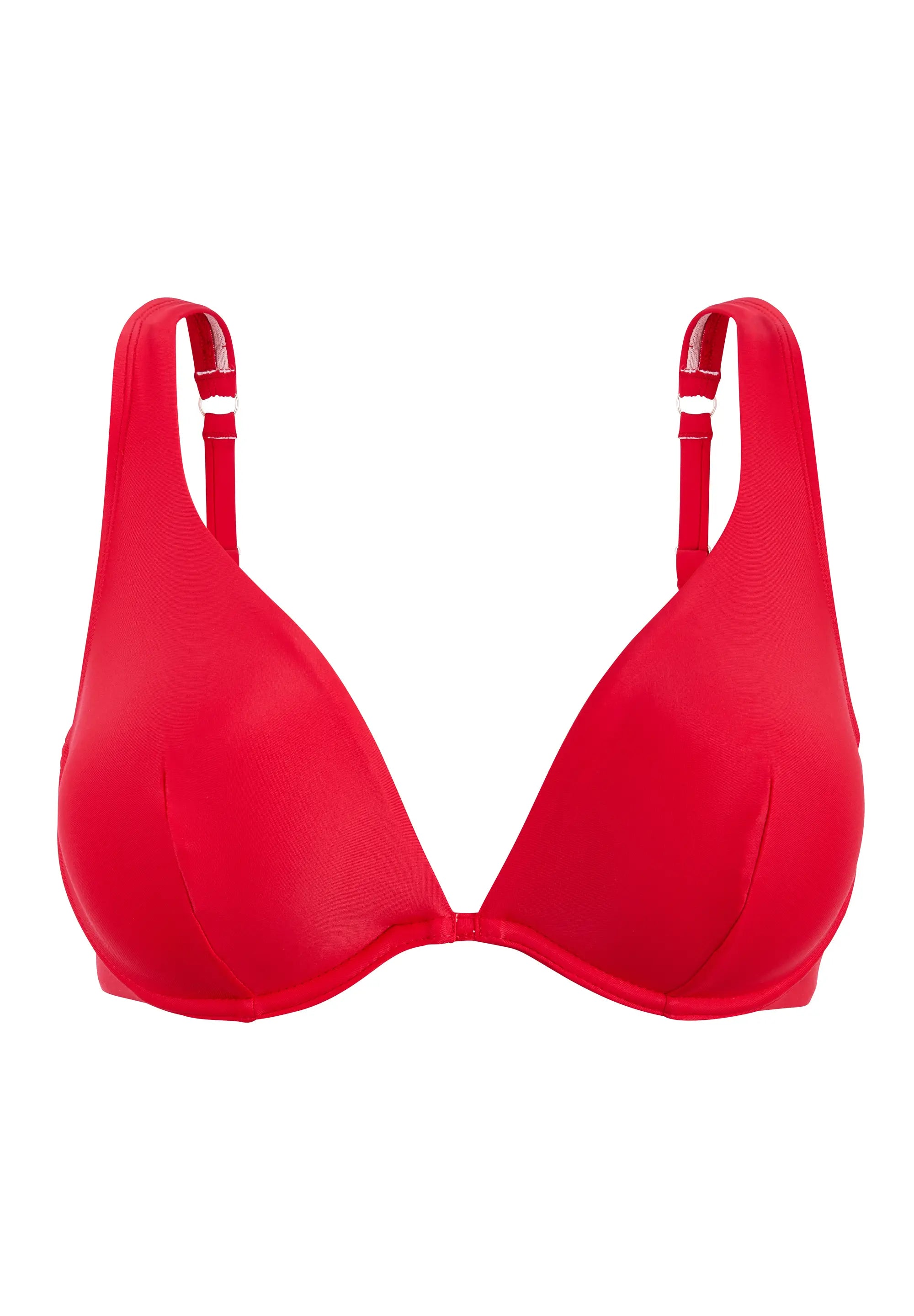 Bombinhas Plunge Bikini Top Red 