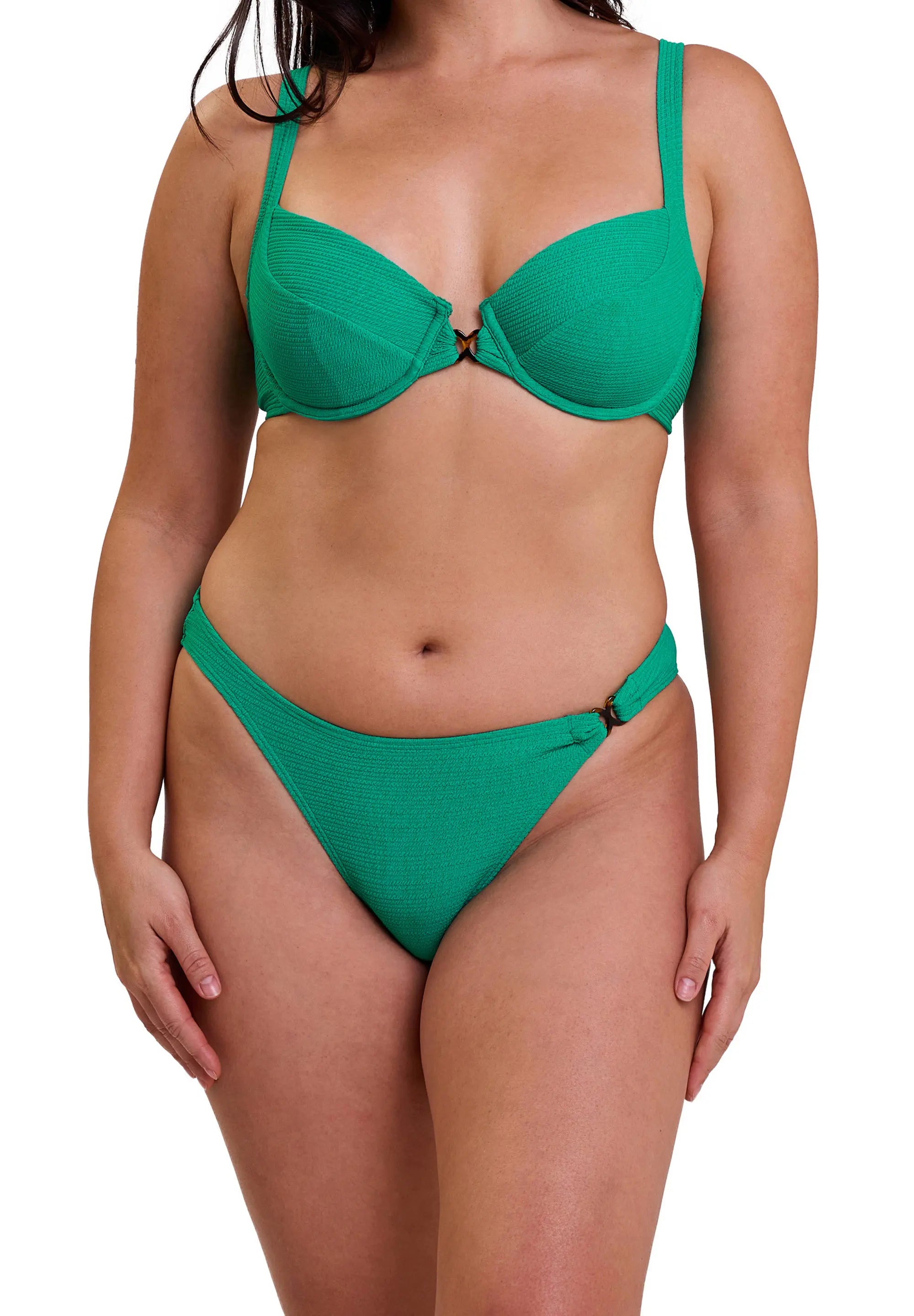 Bikinitop met beugel Glamourous Textured Groen Tropish