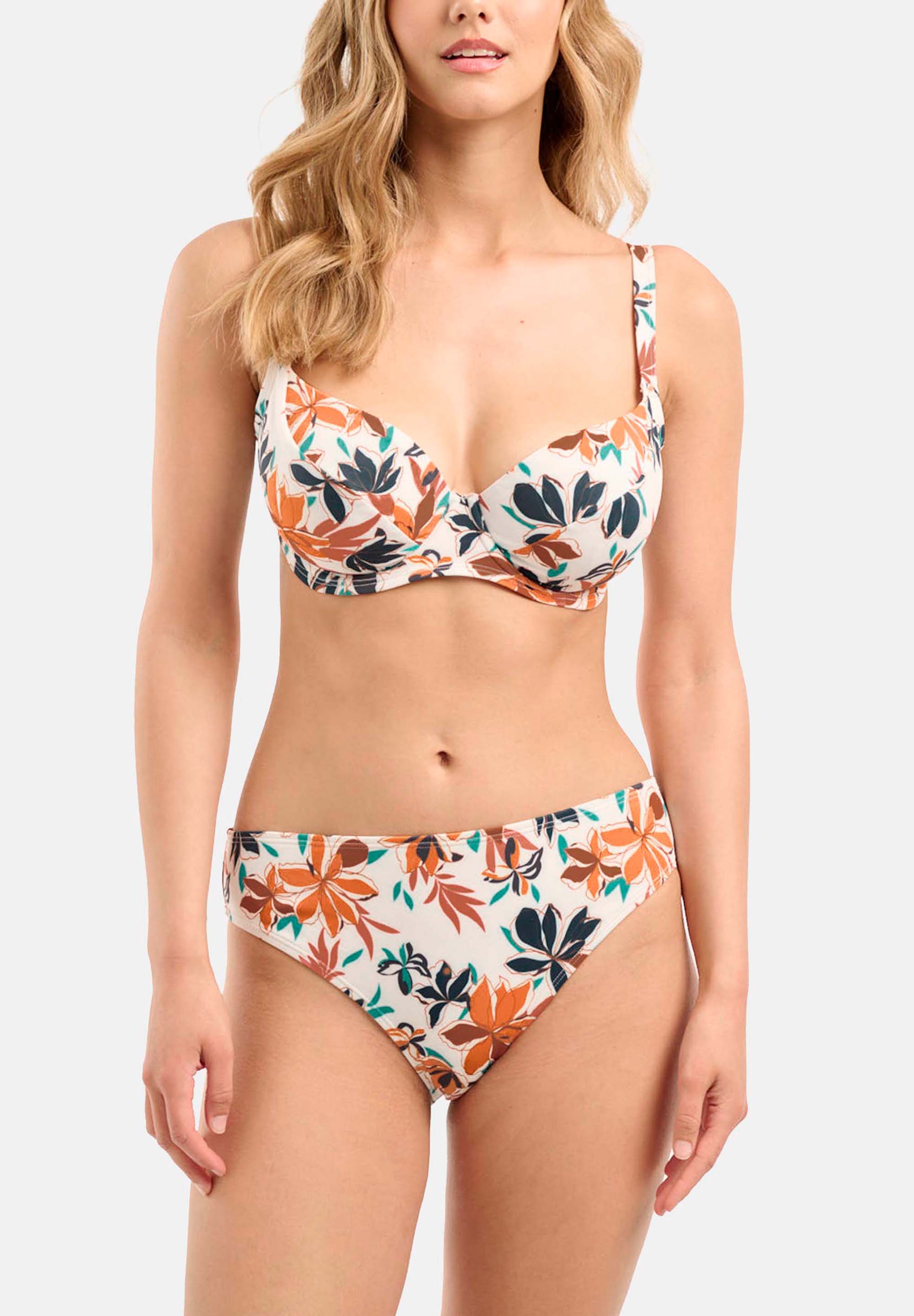 Staycation Underwired Swimsuit Top Ivory Floral Print
