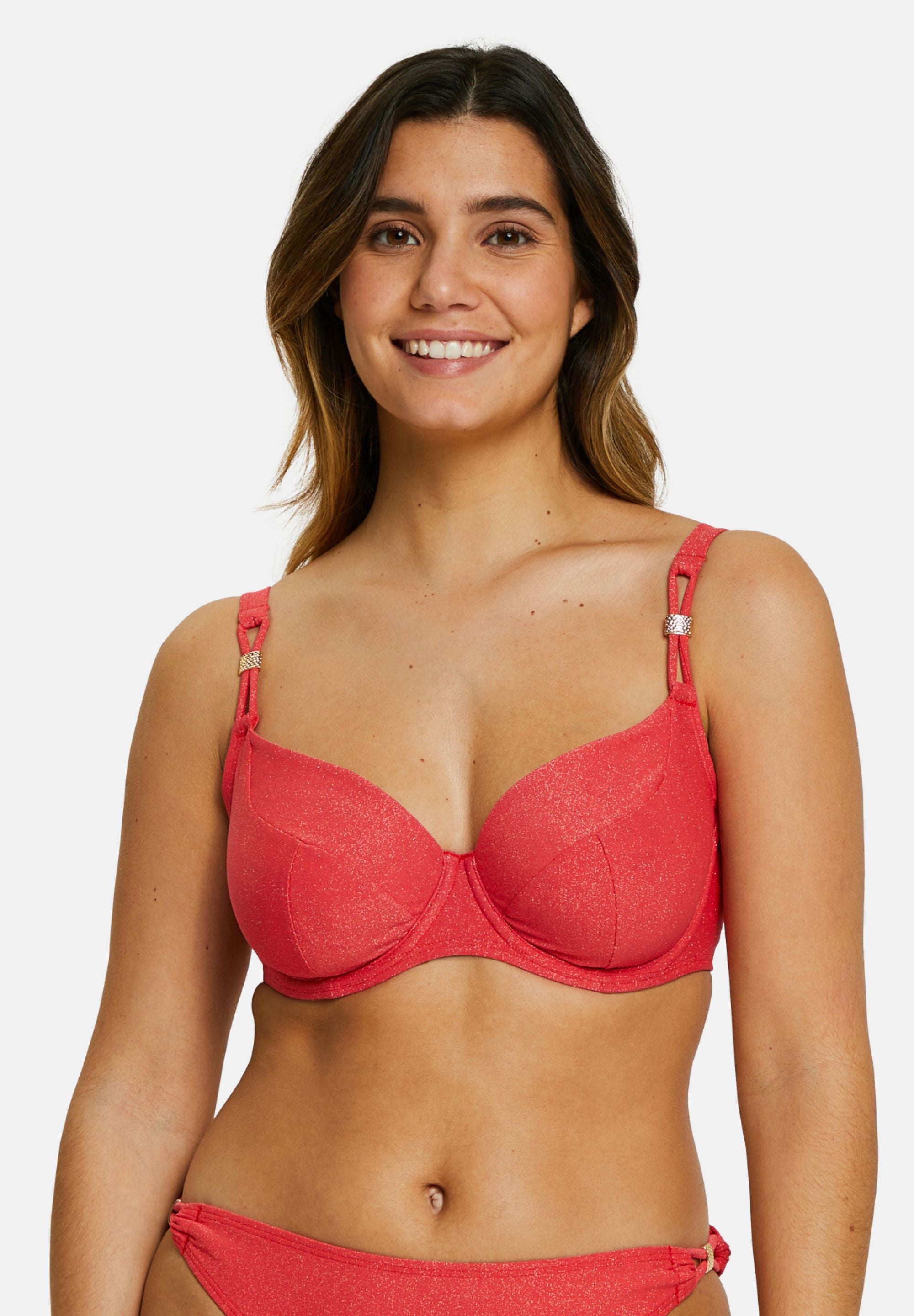 Bask in bliss underwired swimsuit top Red Poppy