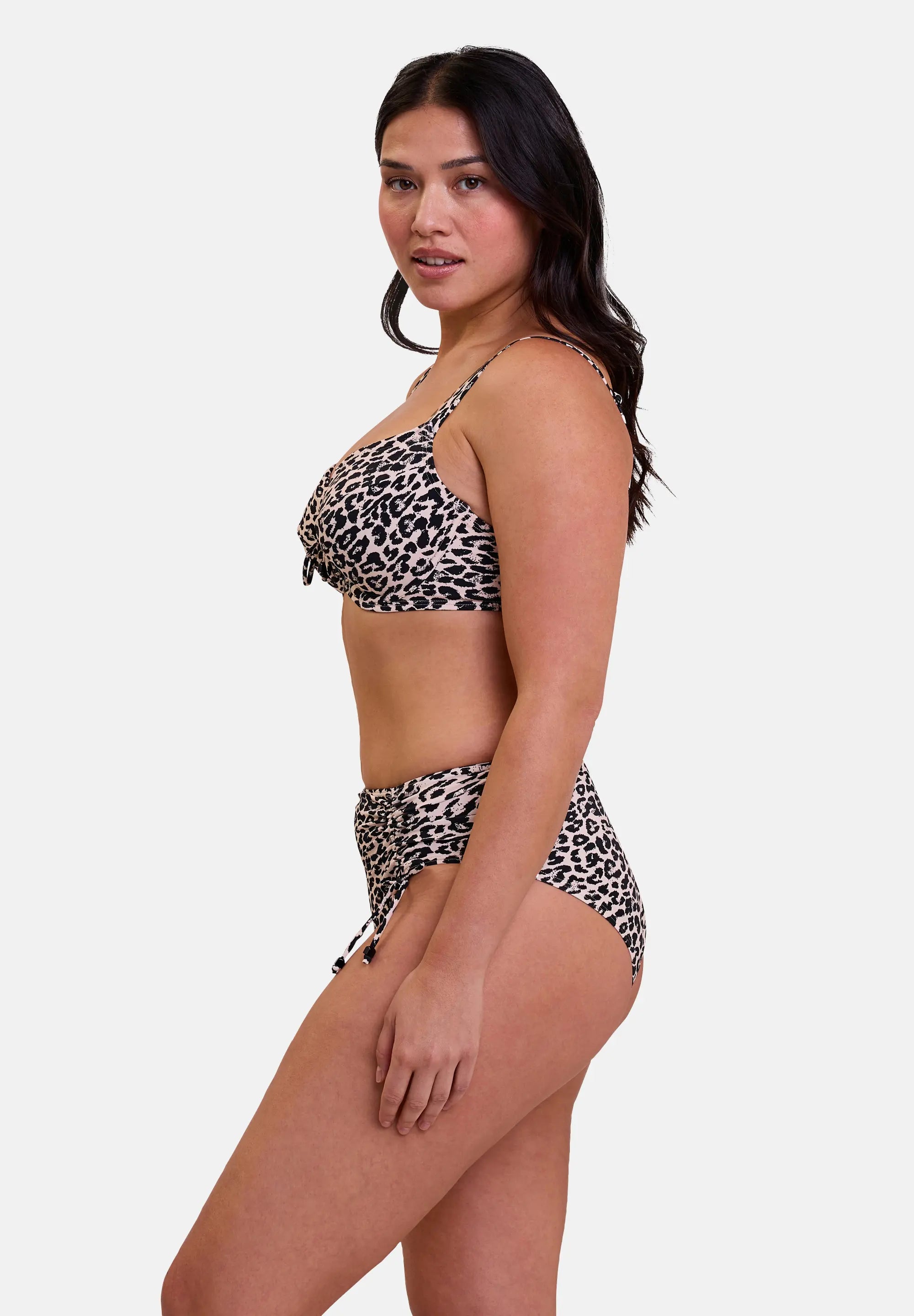 Haut de maillot de bain avec armatures Samoa Imprimé peau de bête fond lin