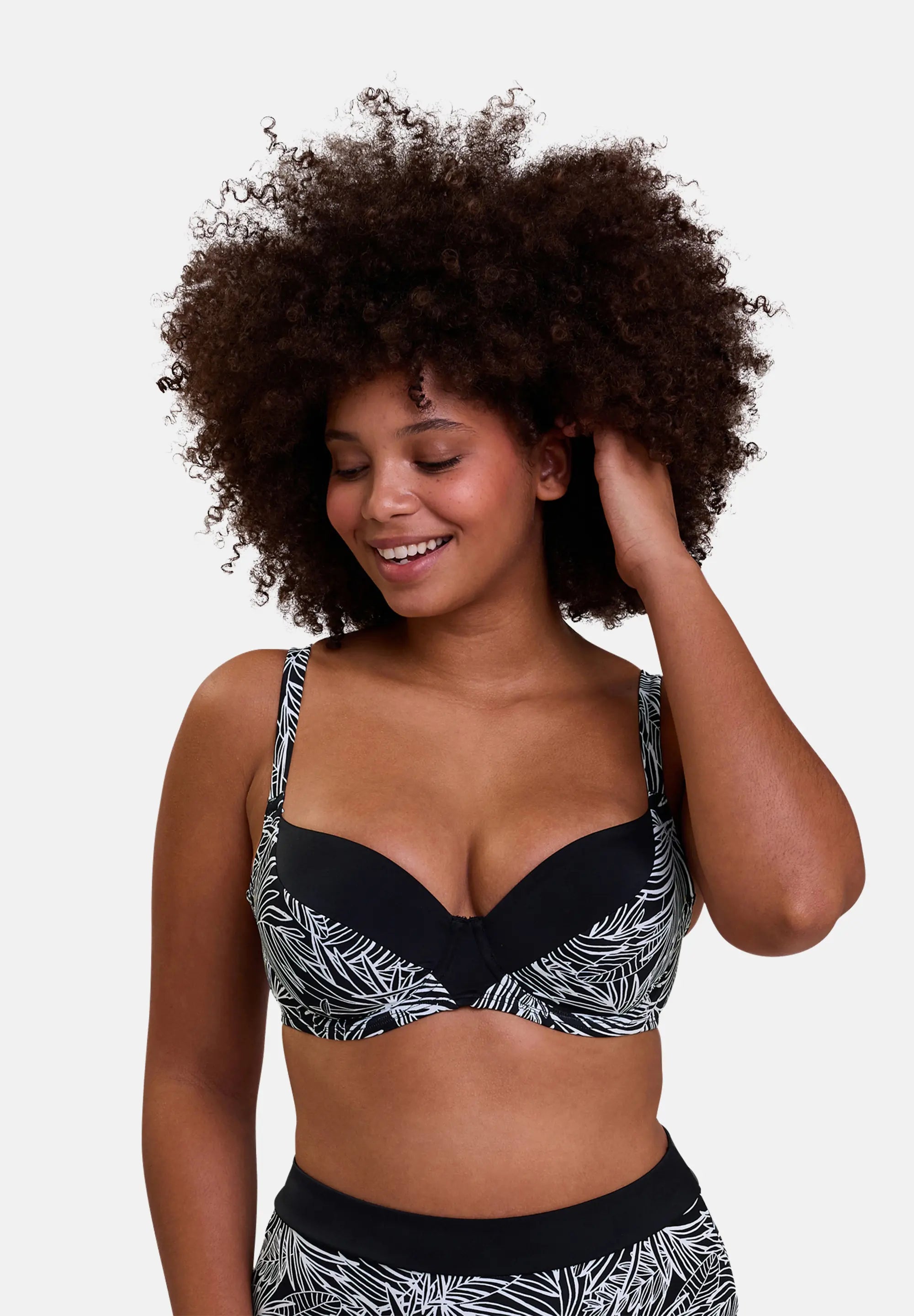 Haut de maillot de bain avec armatures Seychelles Imprimé Palmier Graphique