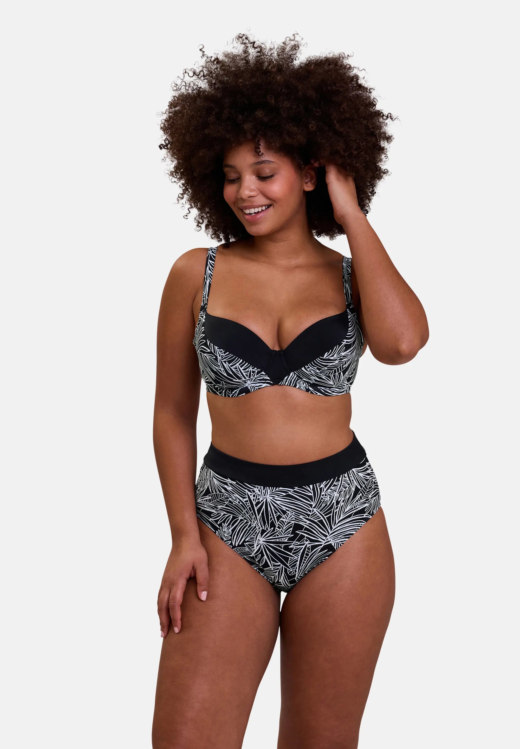 Underwired bikini top Seychelles Graphic Palm Print