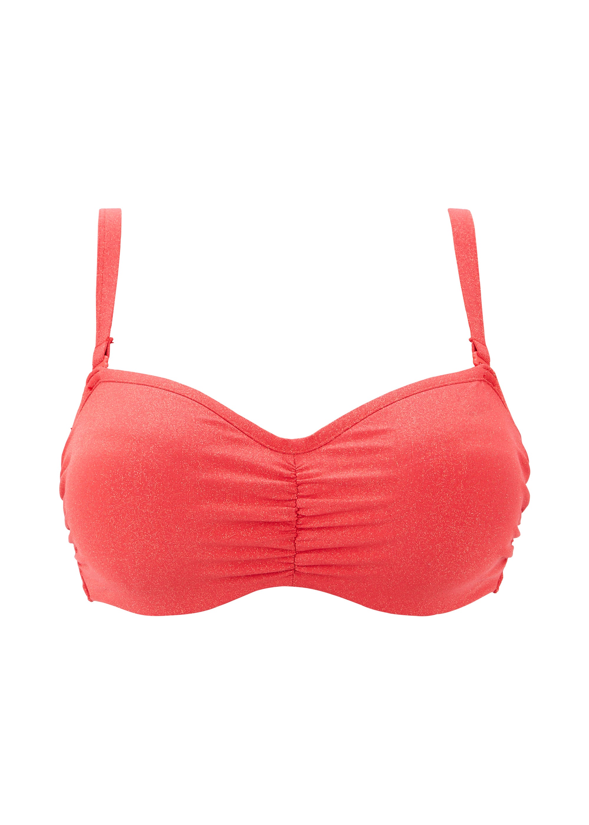 Bask in bliss underwired bandeau swimsuit top Red Poppy