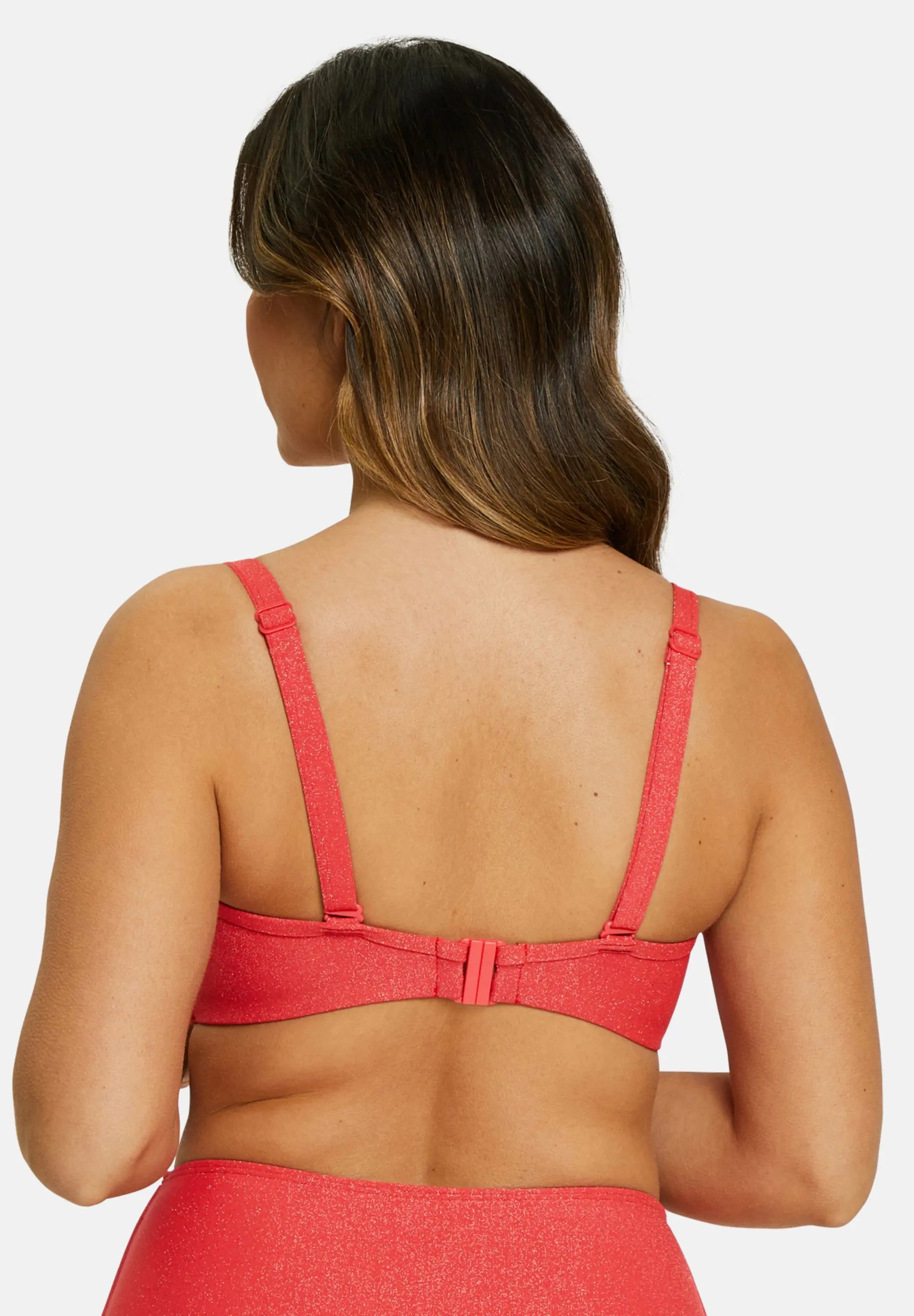 Bandeau-bikinitop met beugel Bask in Bliss Poppy Rood