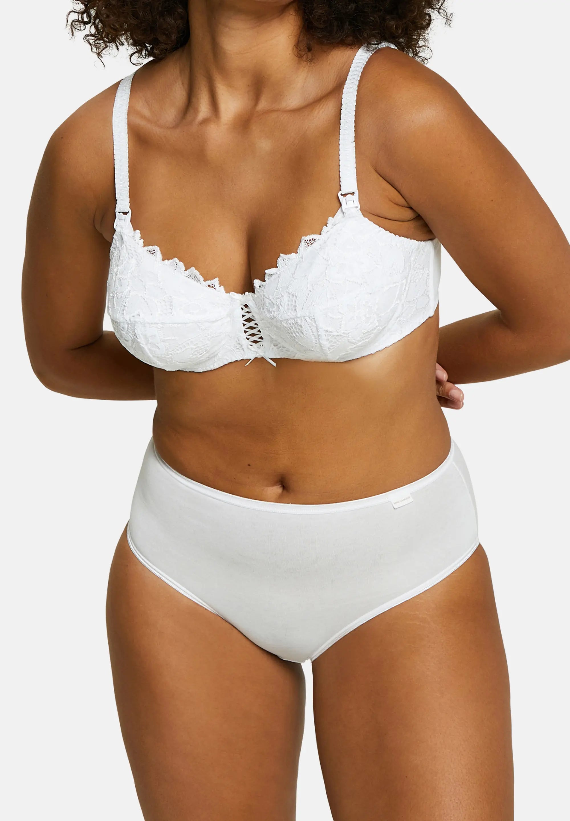 Soutien-Gorge Allaitement Grande Taille Avec Armature - Maintien Ferme, Bretelles Larges - Coton, Noir - Pour Femmes Forte Poitrine