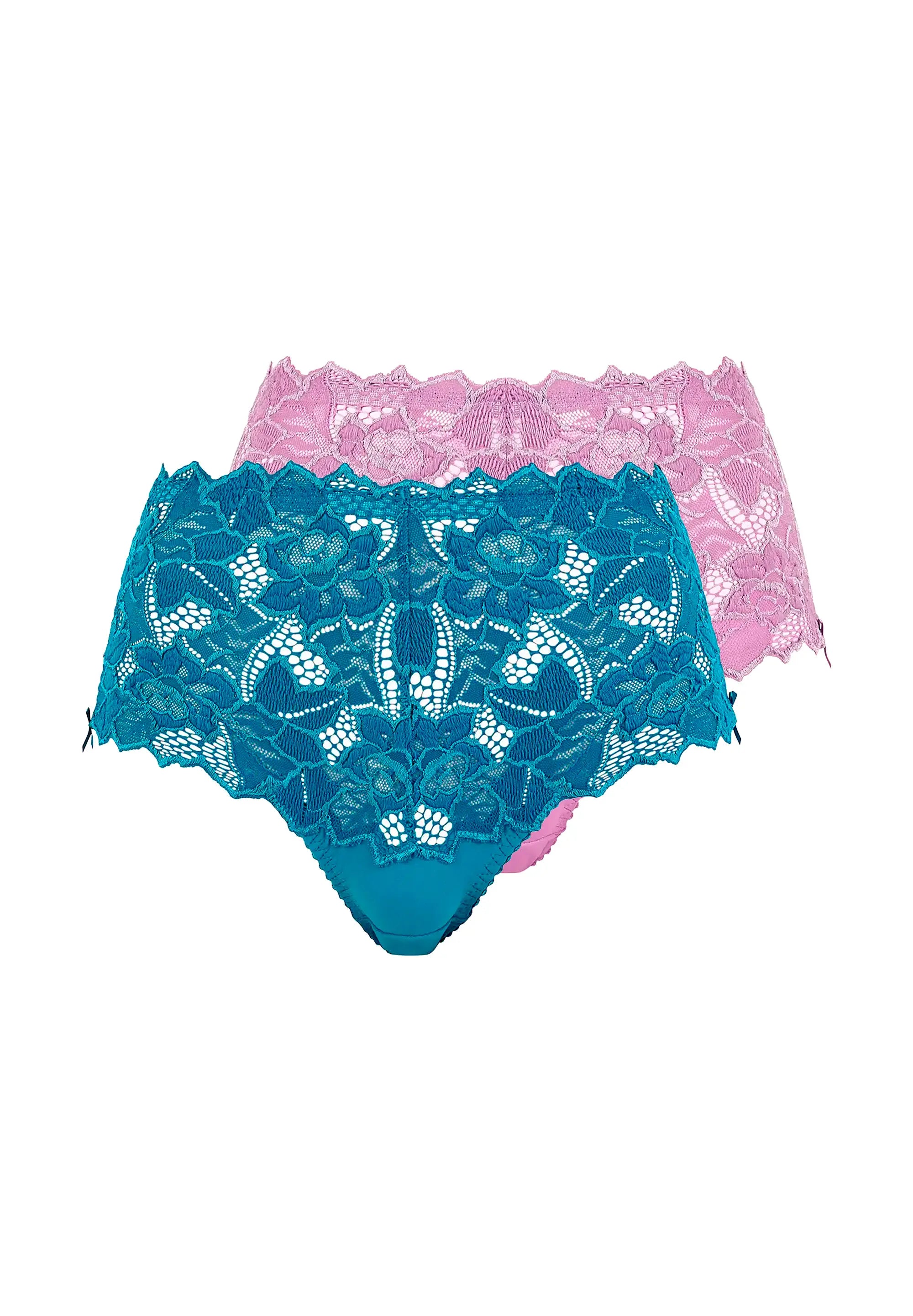 Multipack di 2 culotte a vita media Arum Blu Celeste e Lavanda