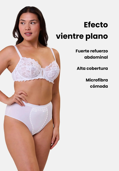 a woman in white underwear