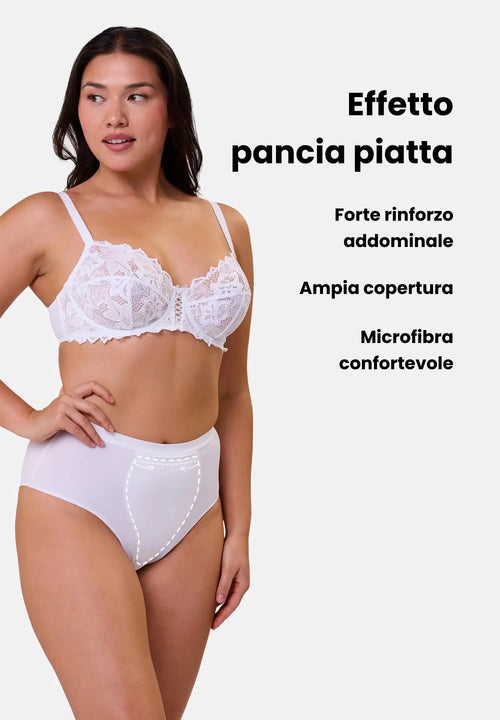 a woman in white underwear