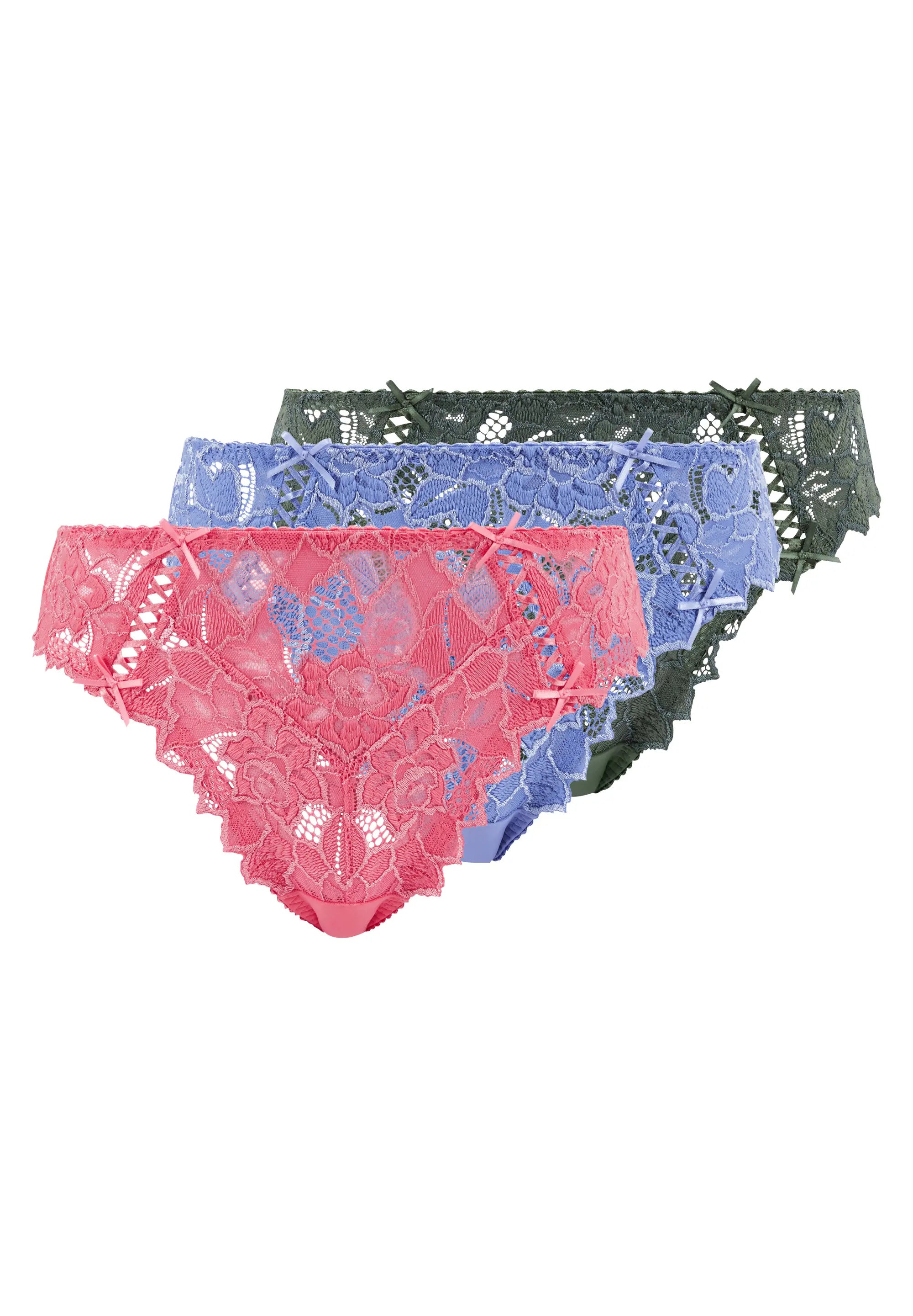 Set van 3 Arum slips in Zwart, Wit en Nude