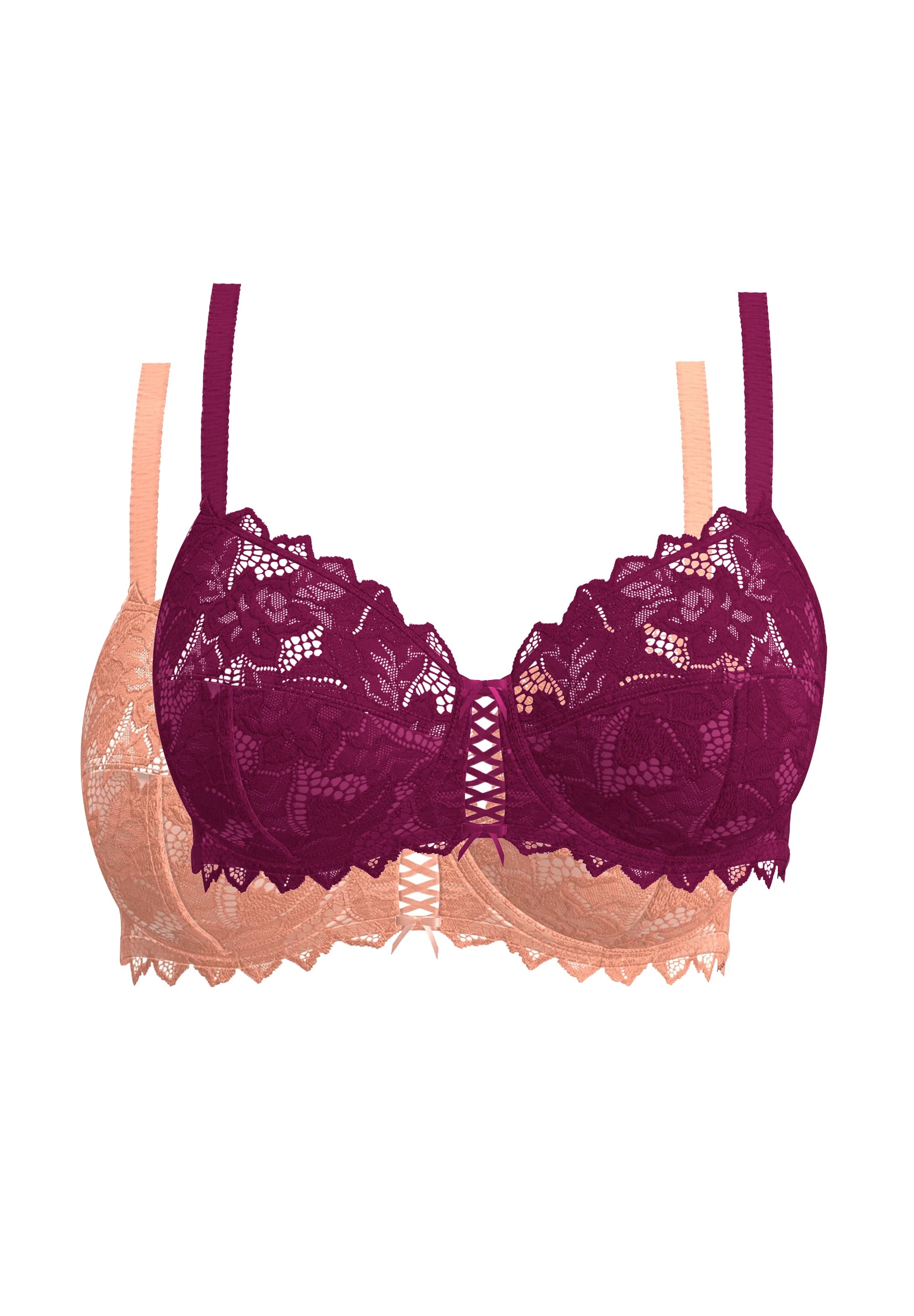Lot de 2 soutiens-gorge Duo Arum Rose Pêcher et Magenta Pourpre