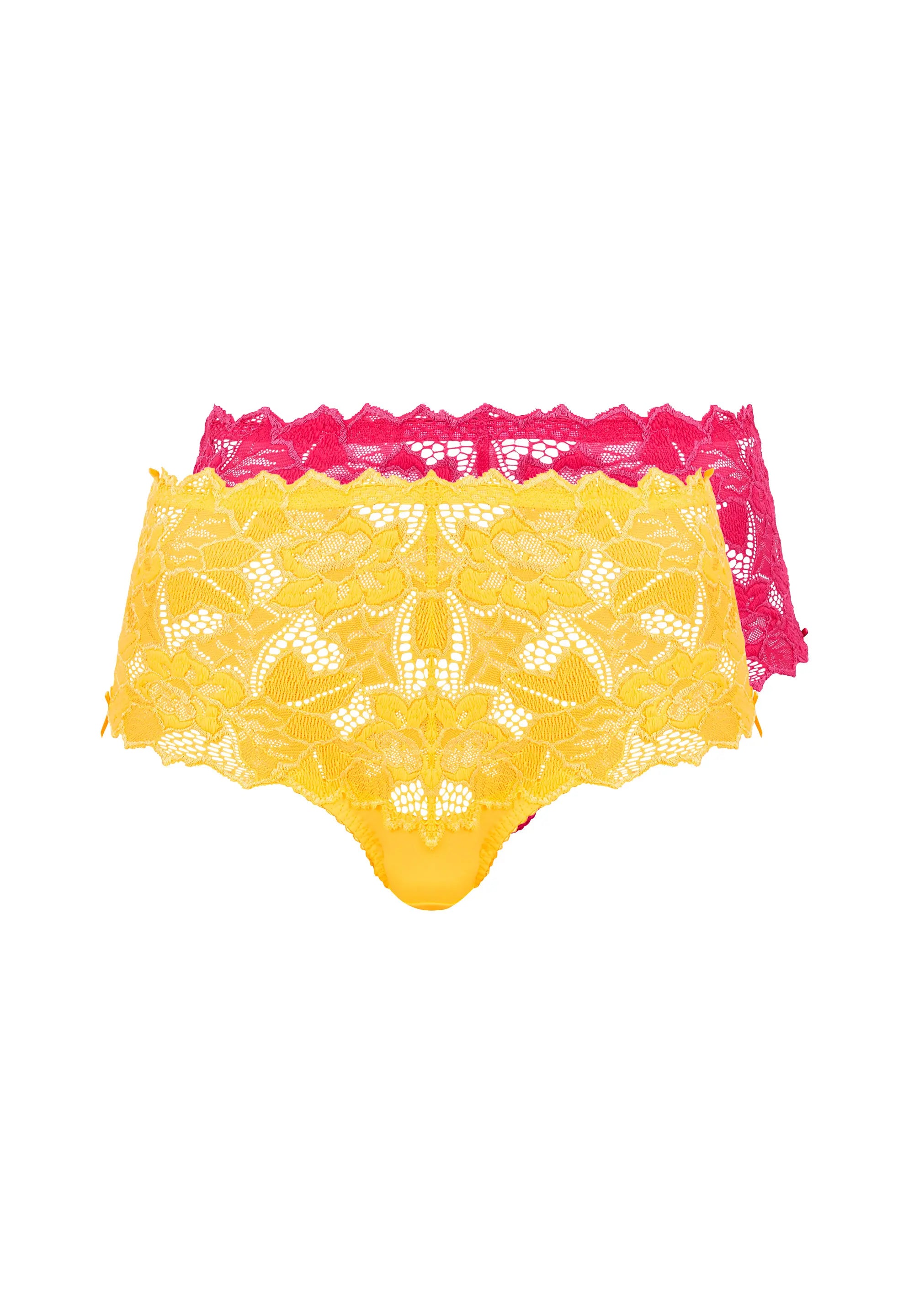 Lot de 2 culottes Arum Rose Fluo & Jaune Citron
