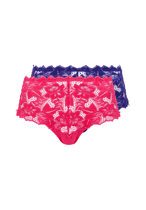Lot De 4 Culottes Femme Dentelle Taille Haute Soyeuse - Shorty Lingerie Confortable 36-48