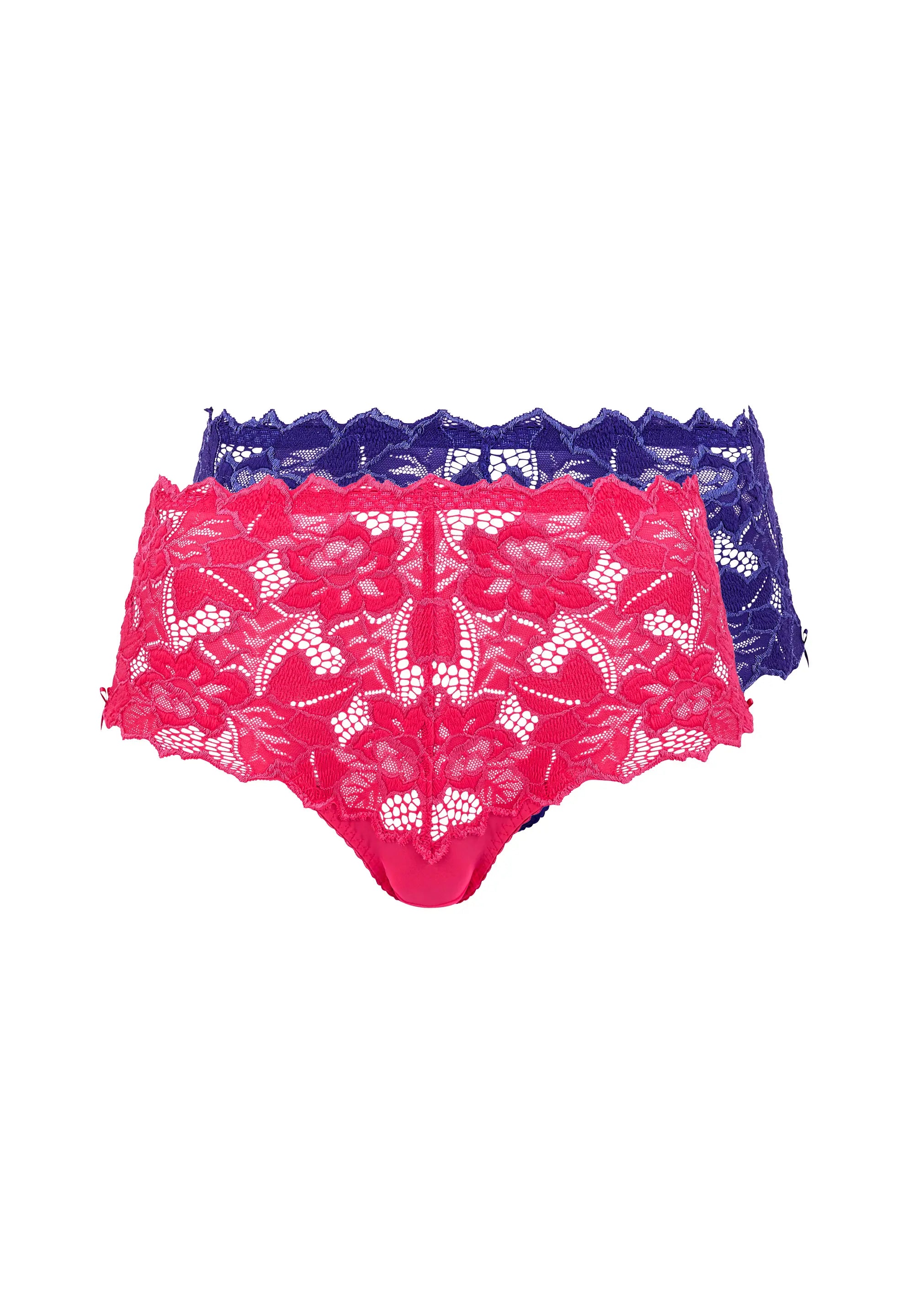 Lot de 2 culottes Arum Rose Rose Fluo & Bleu Royal