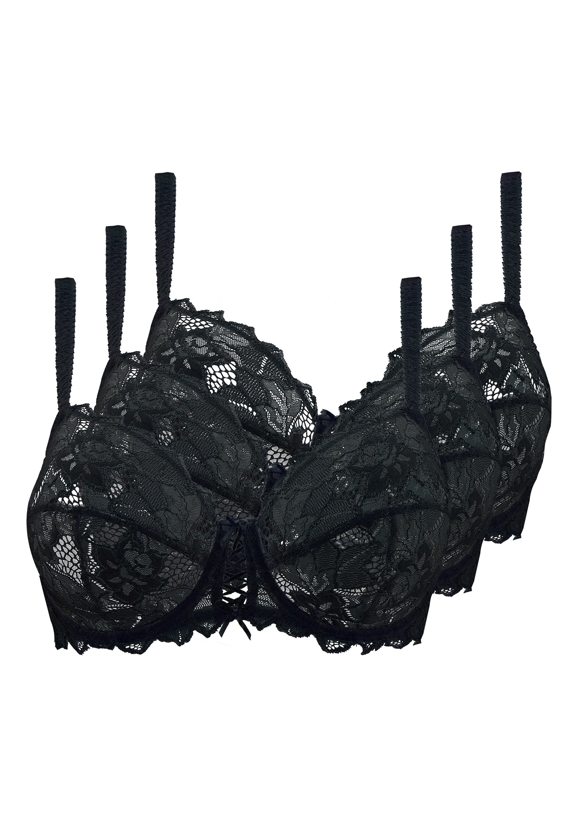 Lot de 3 soutiens-gorge Trio Arum Noir