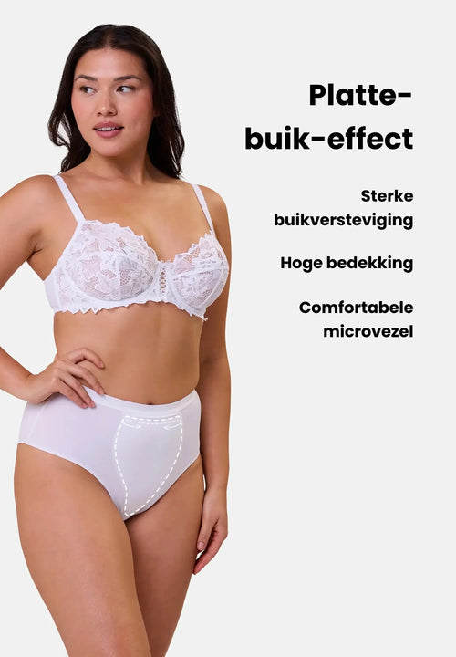 a woman in white underwear