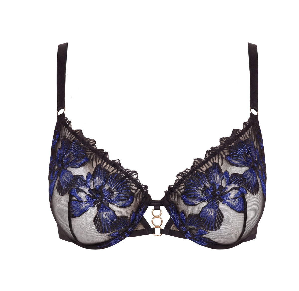 Soutien-Gorge corbeille noir et bleu Elsa Wolinski