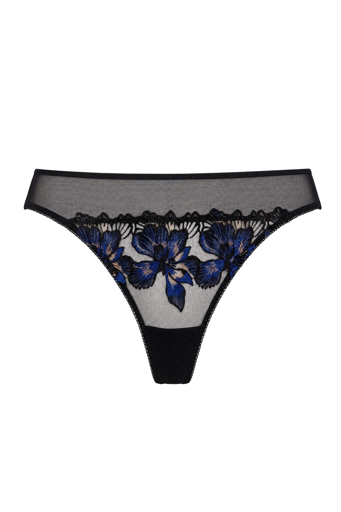 Tanga noir et bleu Elsa Wolinski