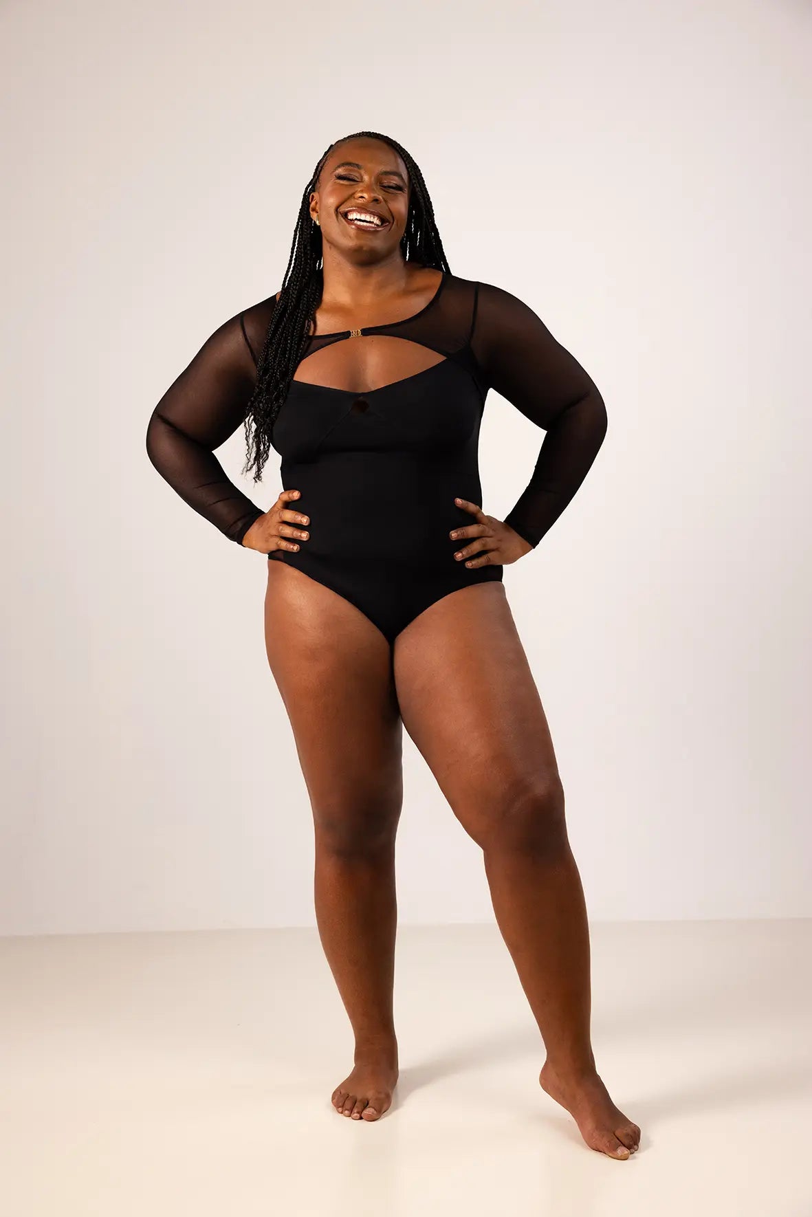 Body met lange mouwen Romane Dicko Zwart