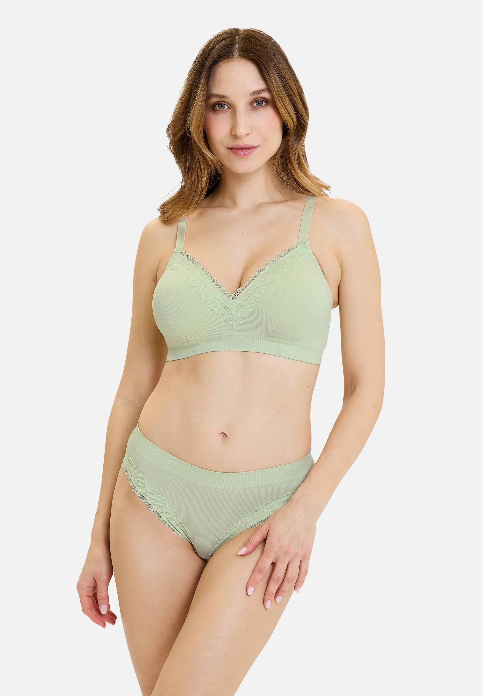 Lot de 2 slips Agathe Orange Corail & Vert Tendre