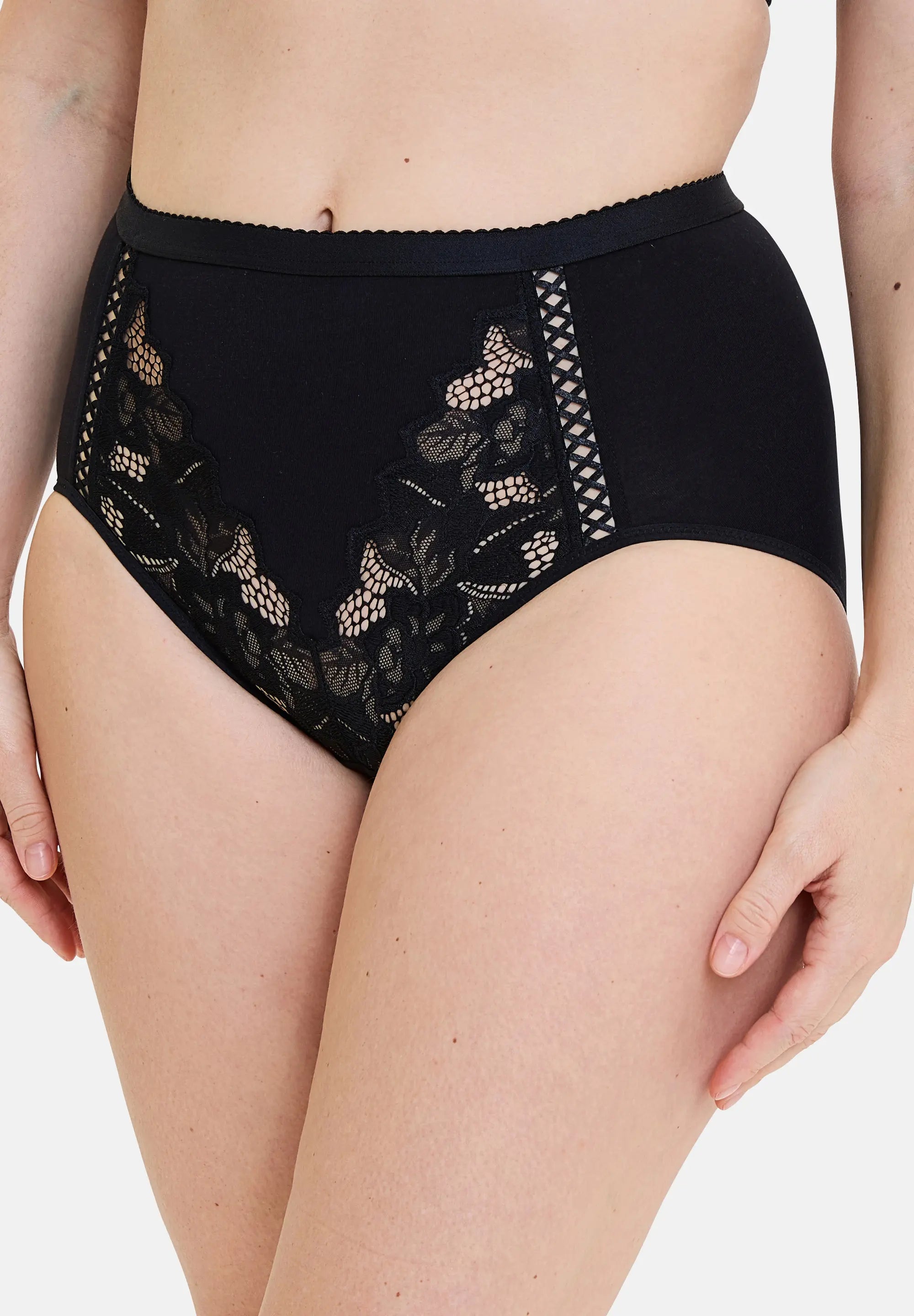 Culotte taille haute Coton d'Arum Noir
