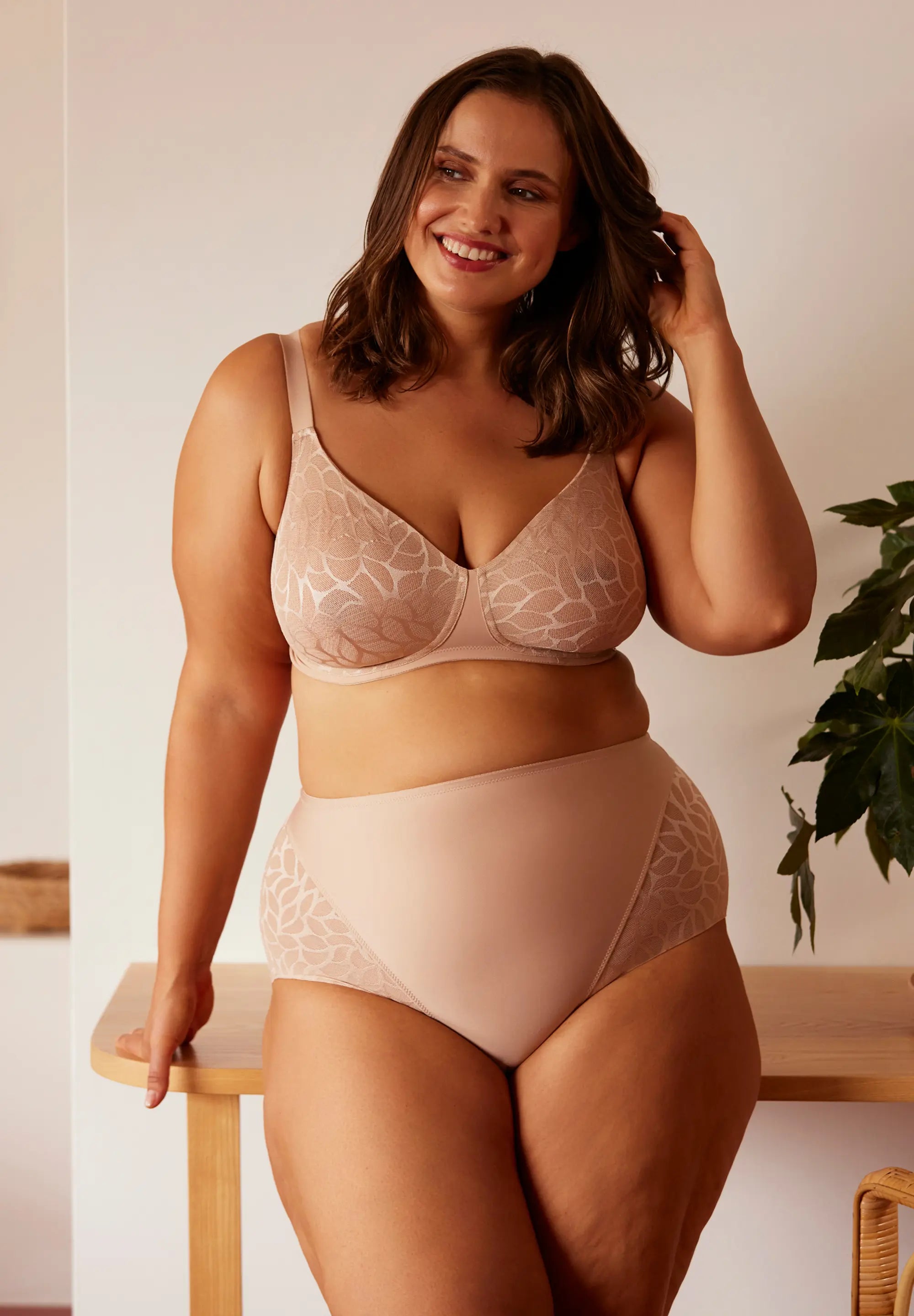 Hoge taille slip Perfect Curves Blush