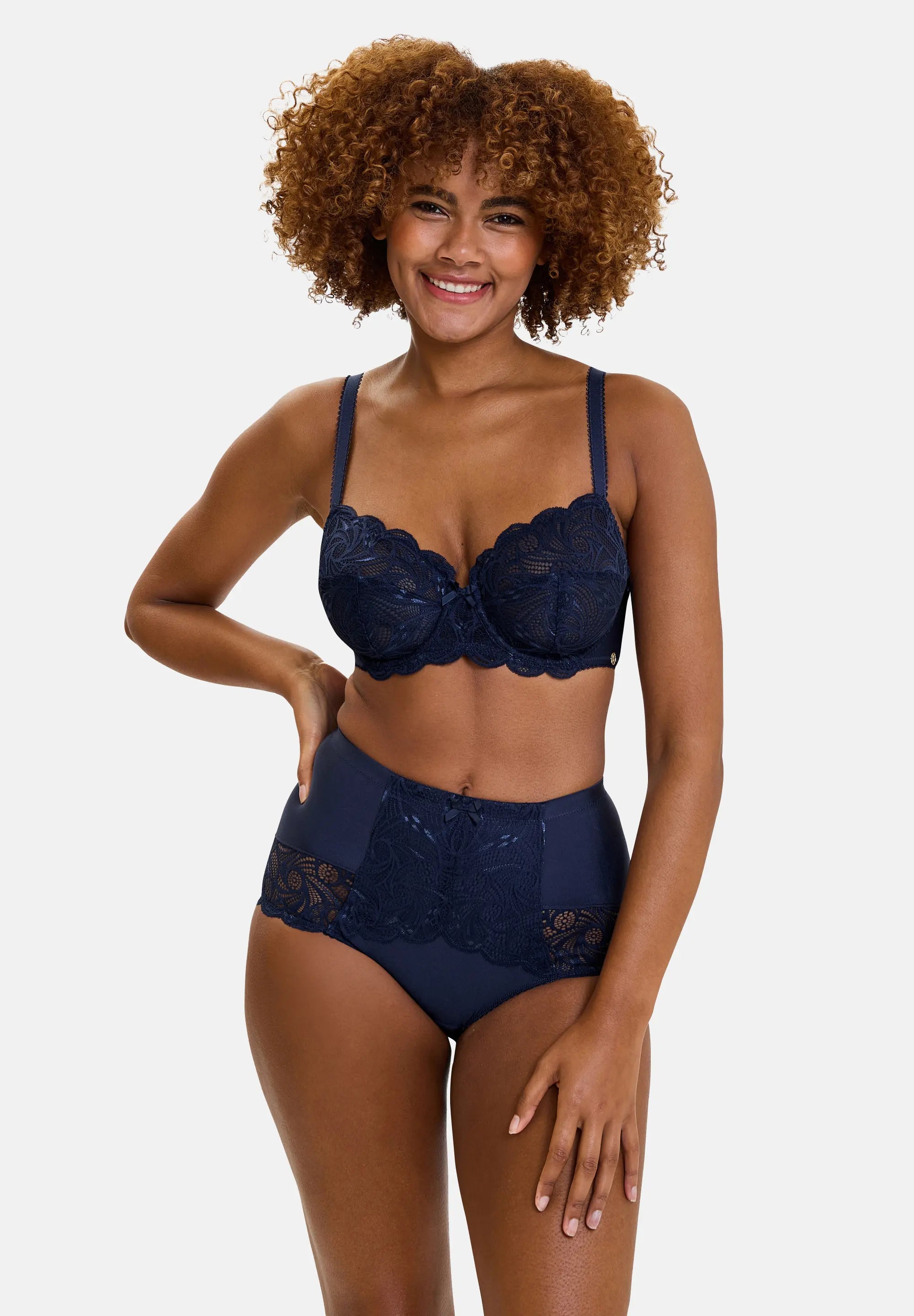 Culotte taille haute Ariane Bleu Marine
