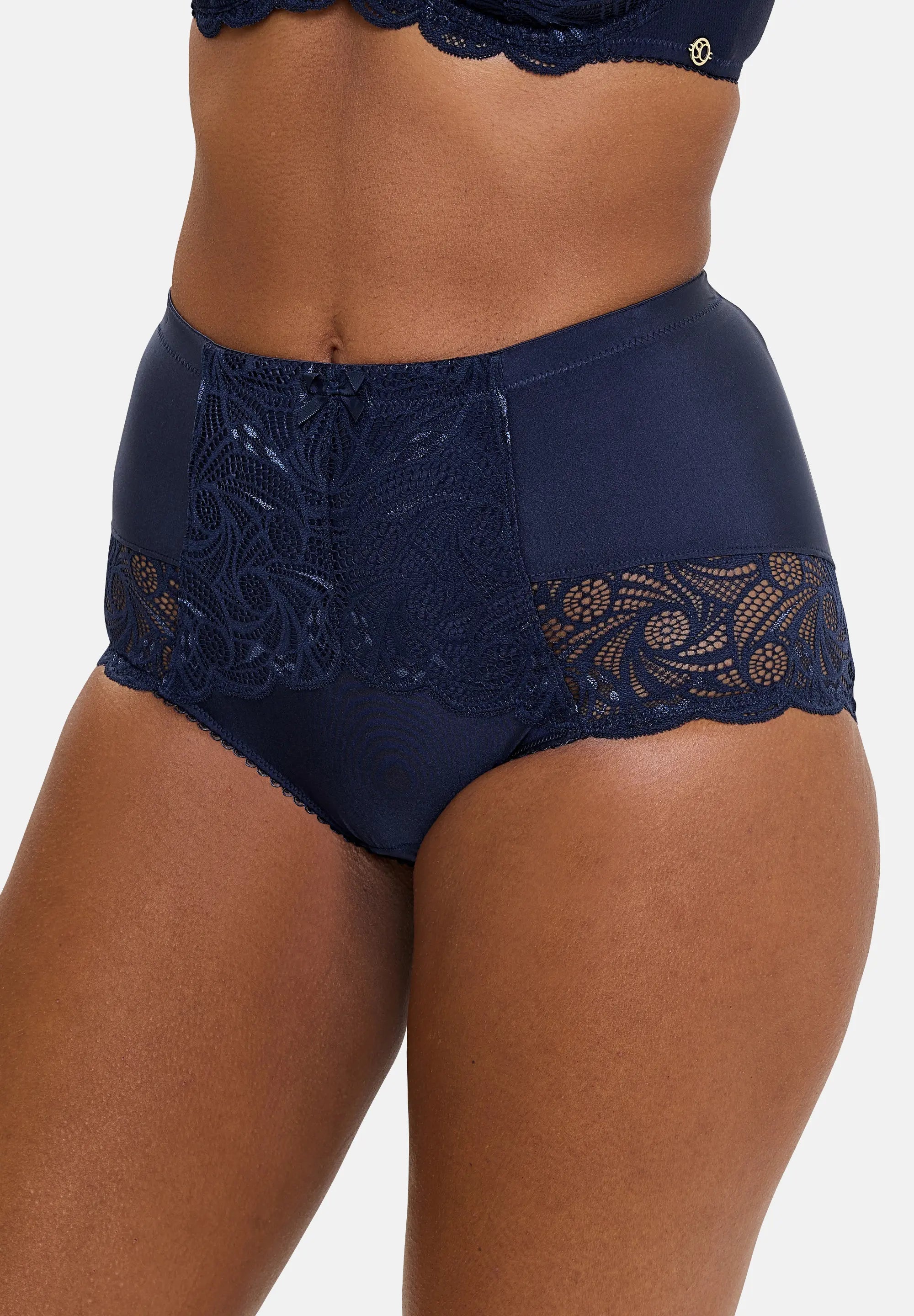 Culotte taille haute Ariane Bleu Marine
