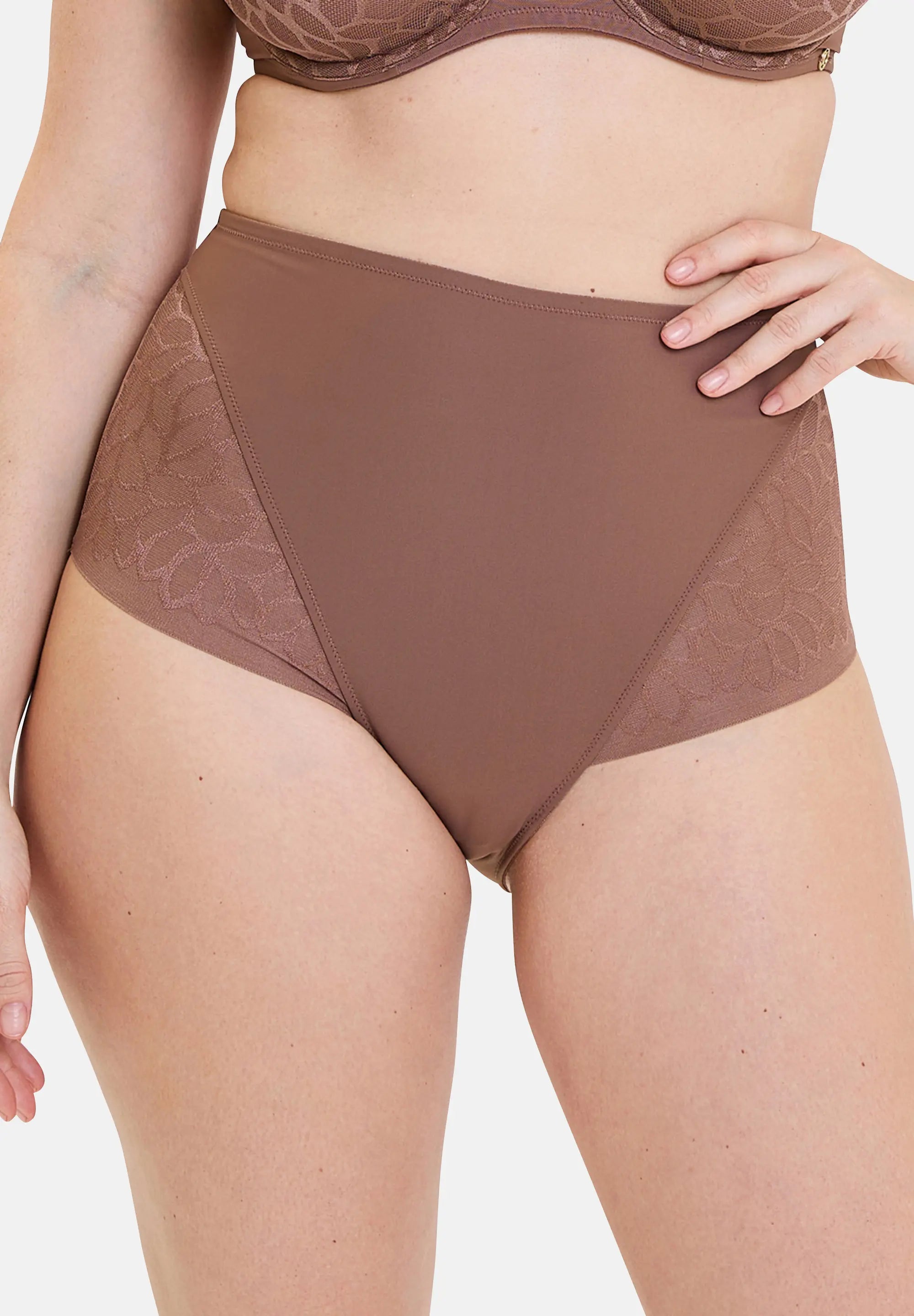 Culotte taille Haute Perfect Curves Marron Muscade