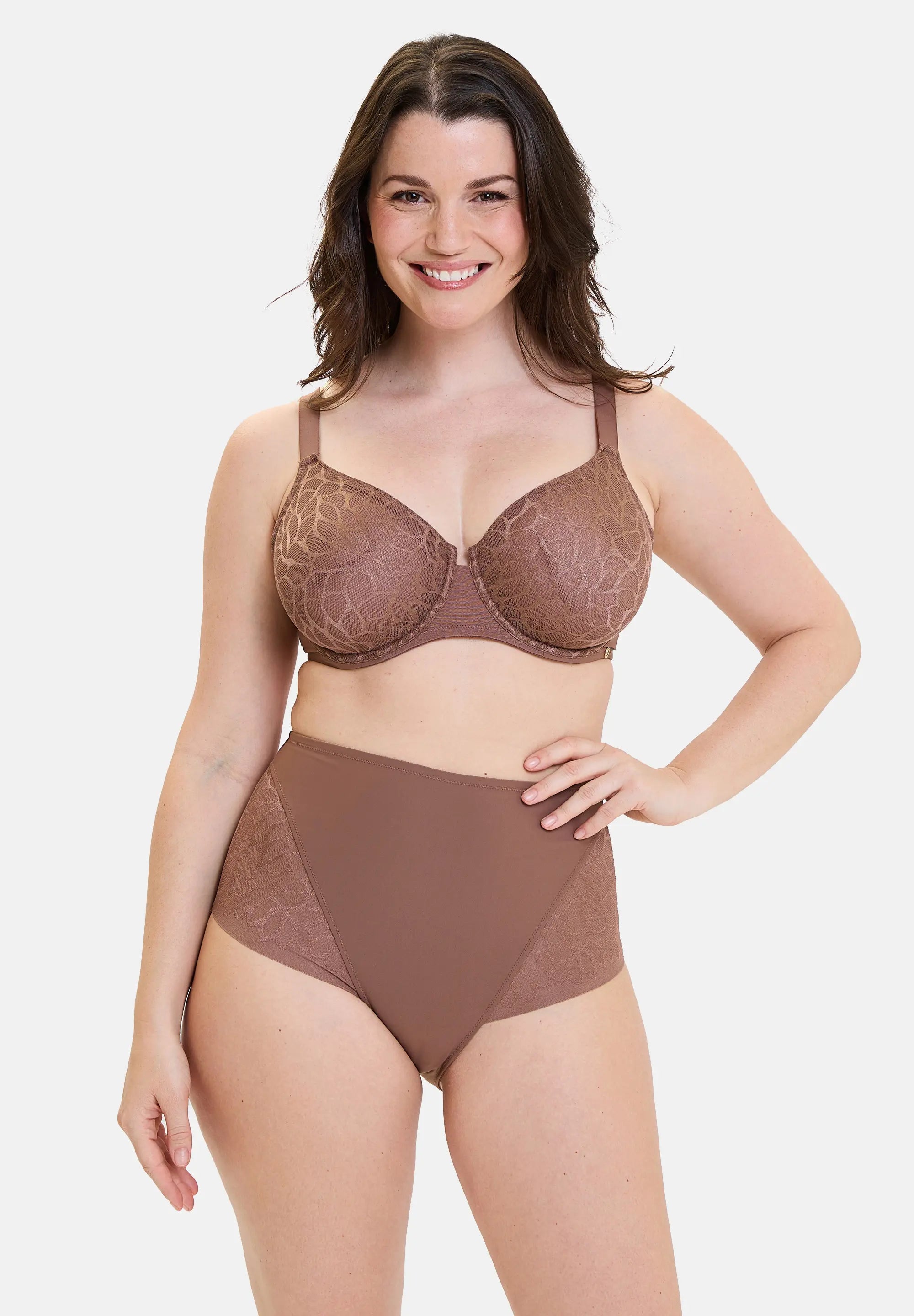Culotte taille Haute Perfect Curves Marron Muscade