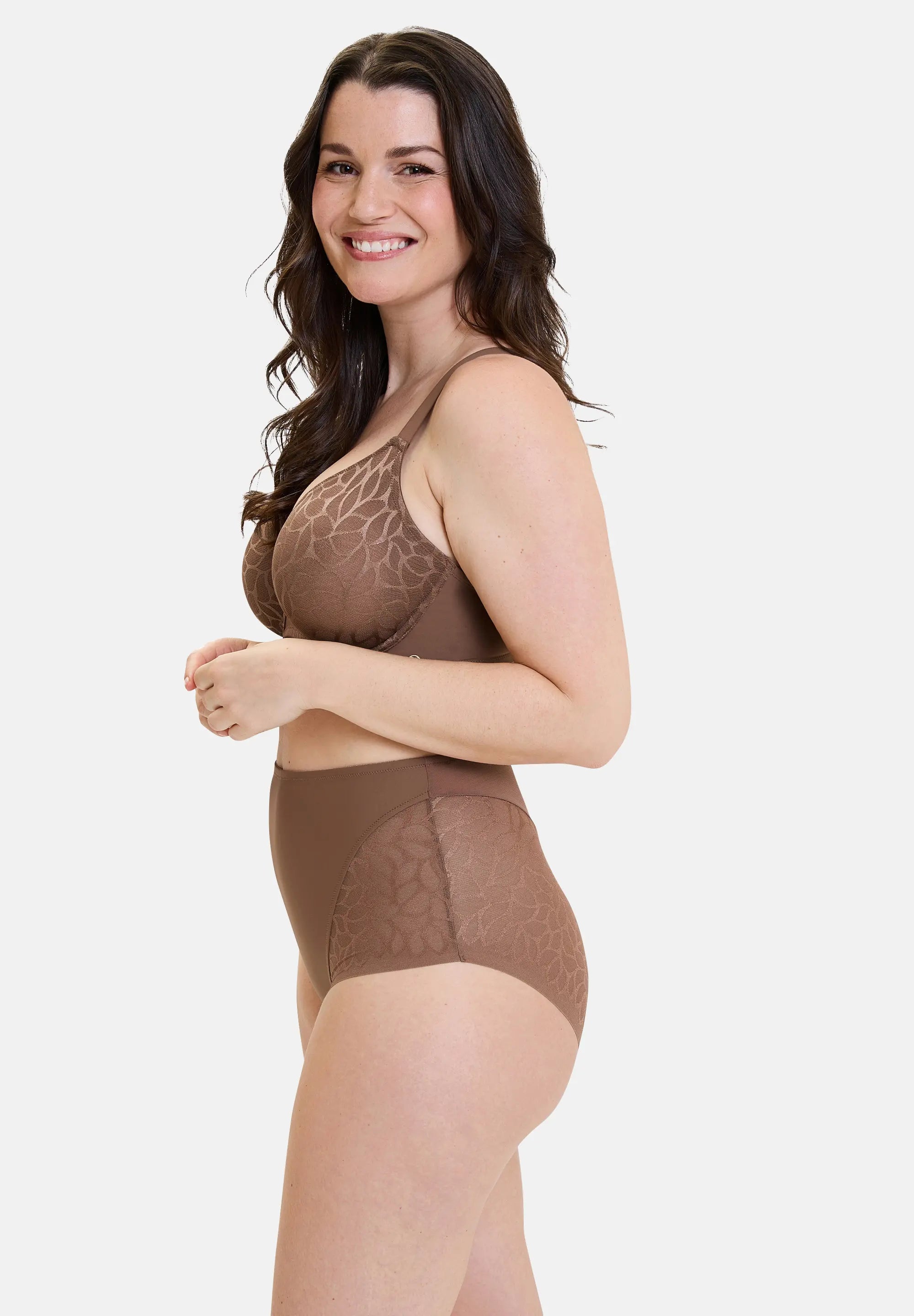 Culotte taille Haute Perfect Curves Marron Muscade