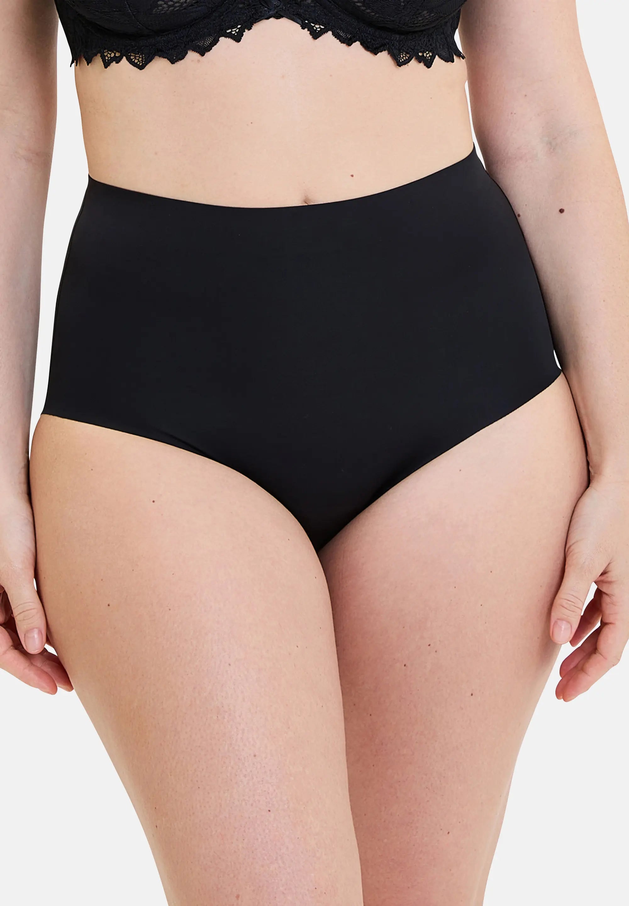 High waisted medium briefs Perfect Touch Black