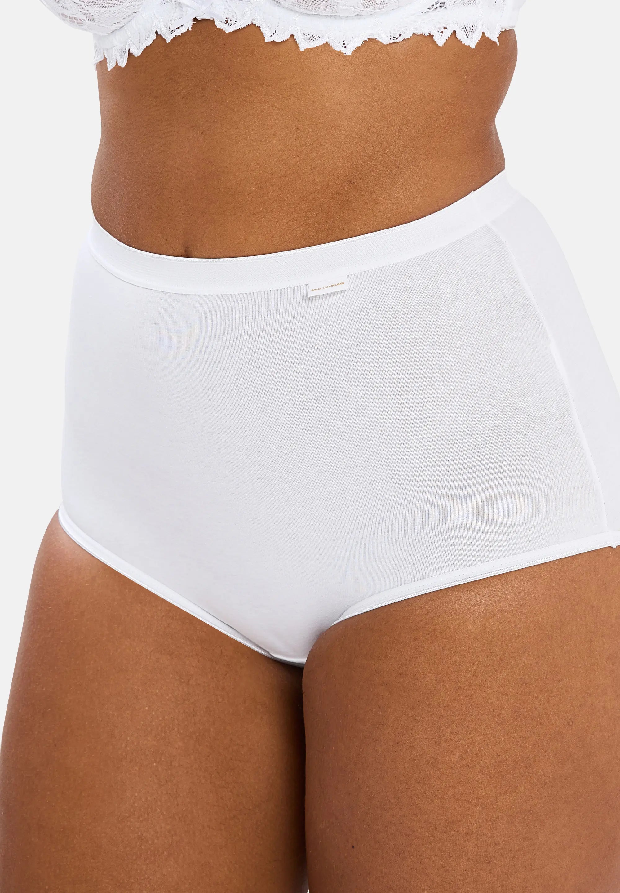 Medium Briefs - Pack of 3 Simplement Coton B White